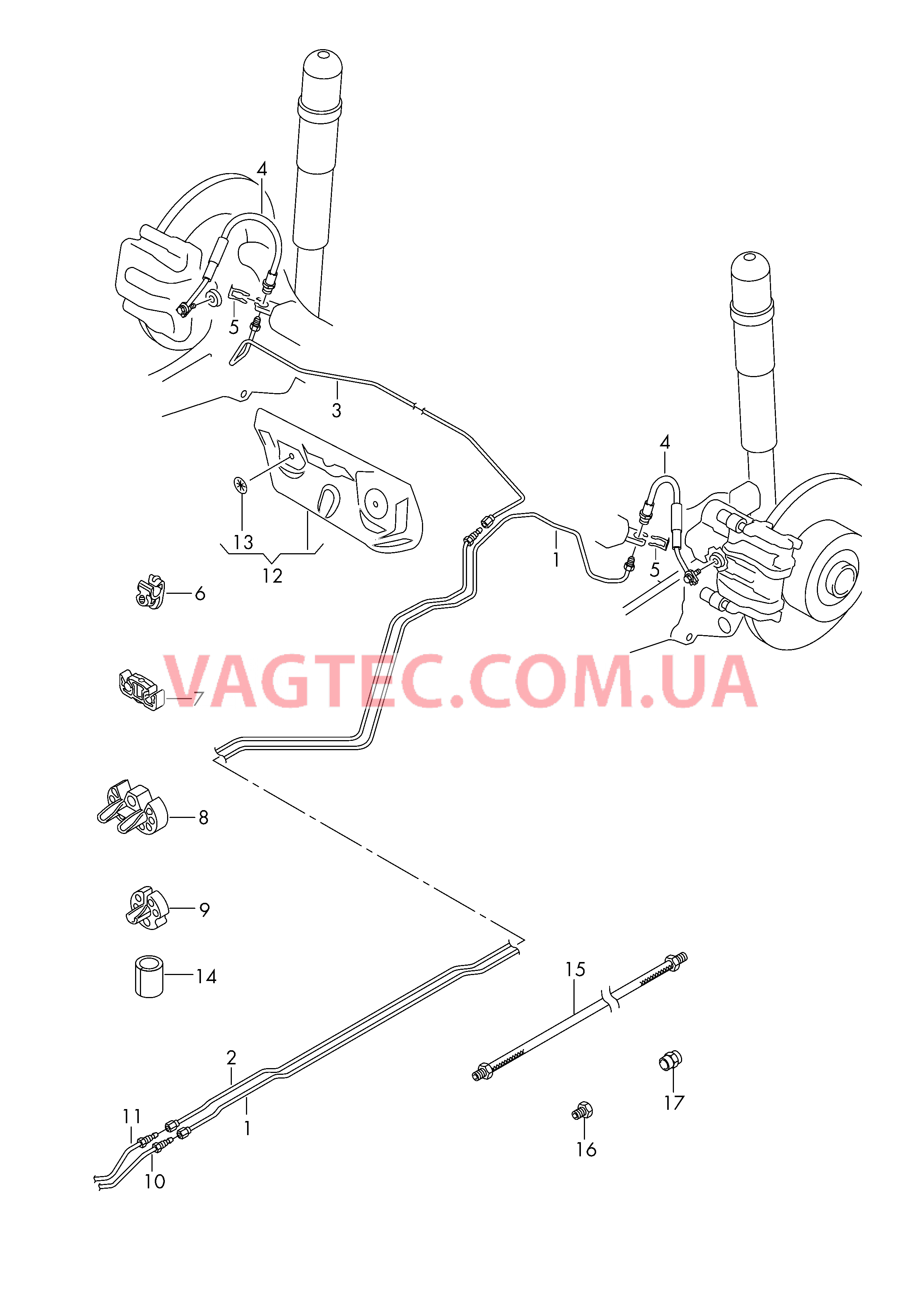 Тормозная трубка Тормозной шланг  для VOLKSWAGEN Passat 2017