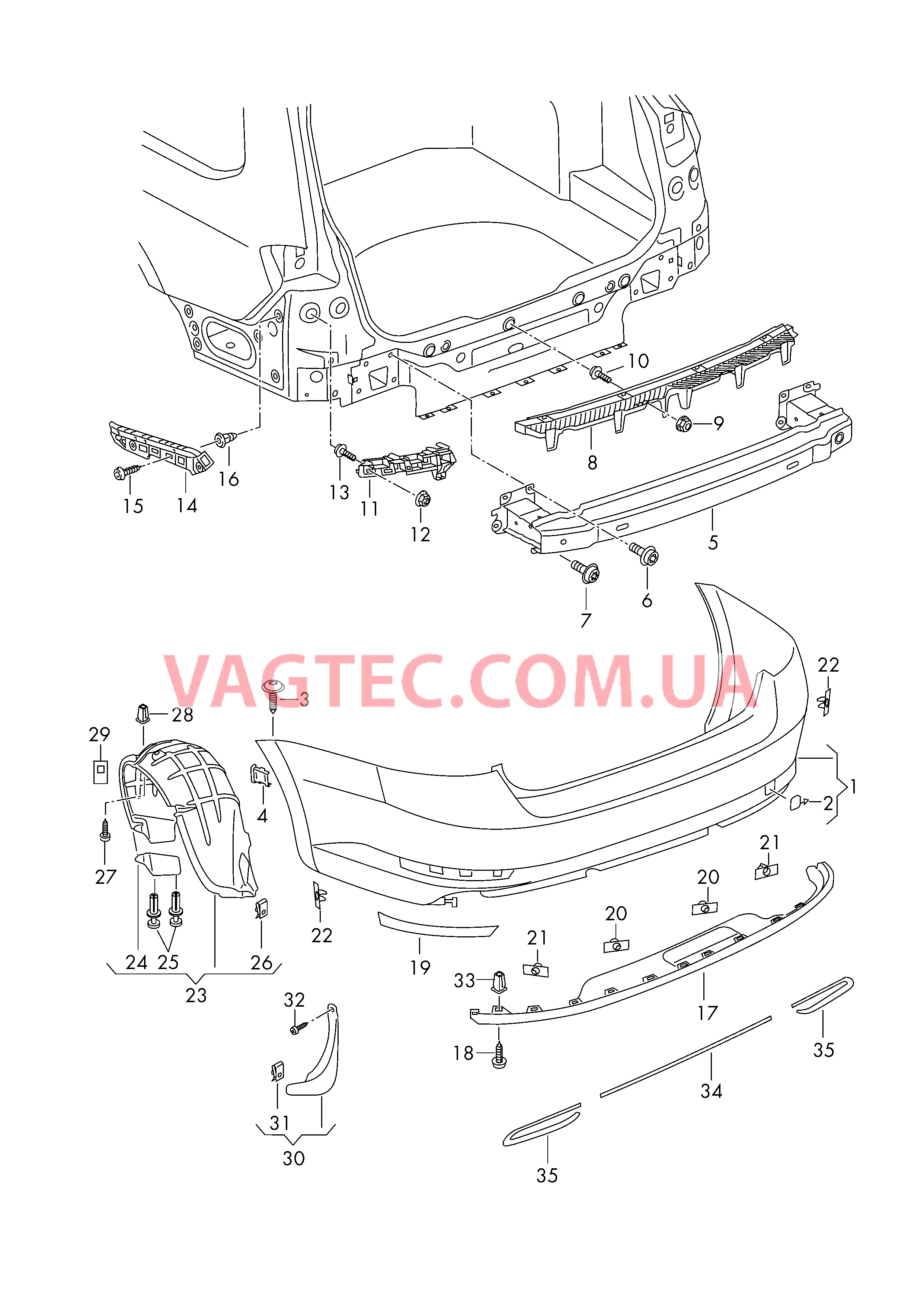 Бампер  для SKODA Superb 2016