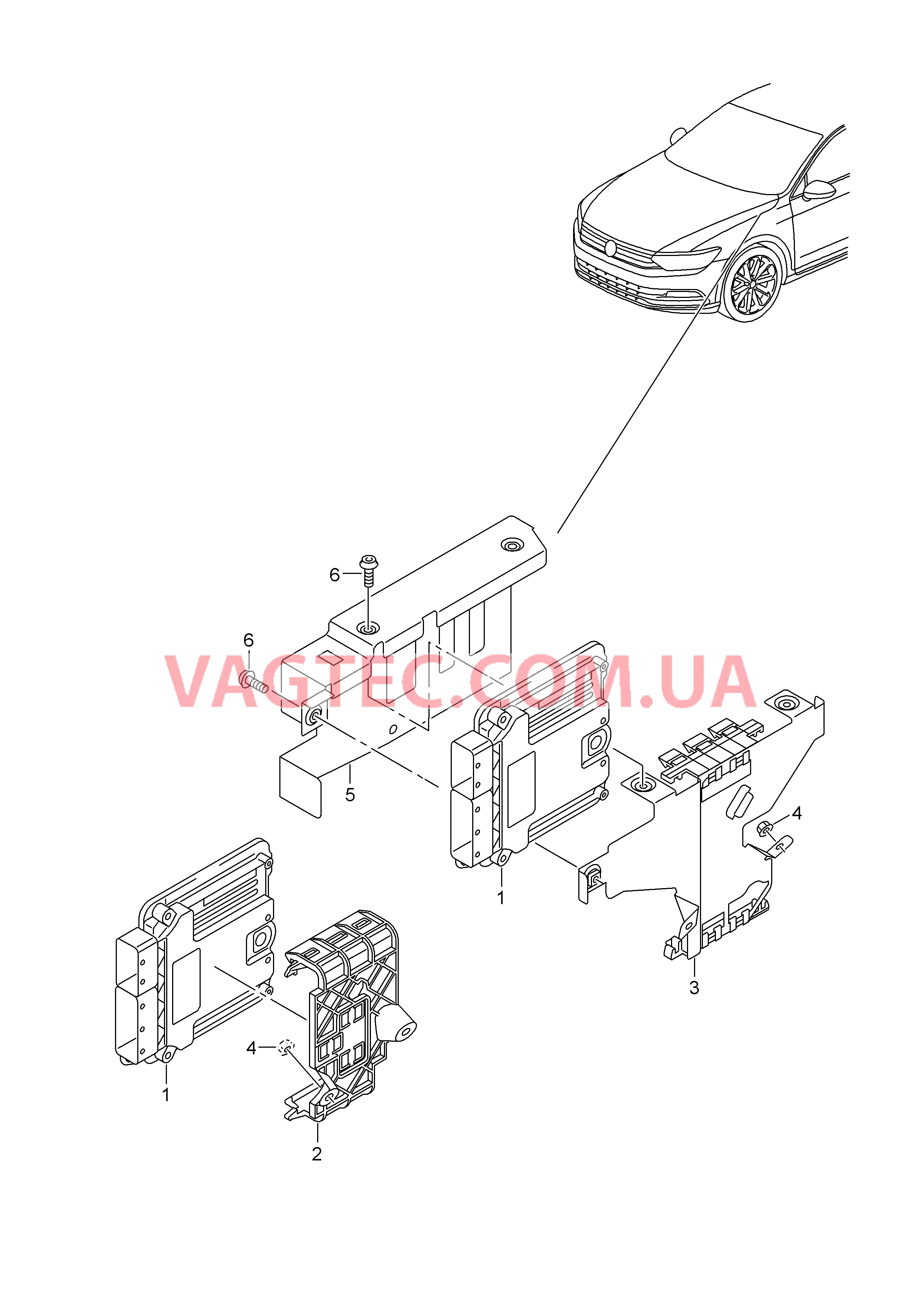 БУ бензинового двигателя Крепёжные детали  для VOLKSWAGEN Passat 2015-2