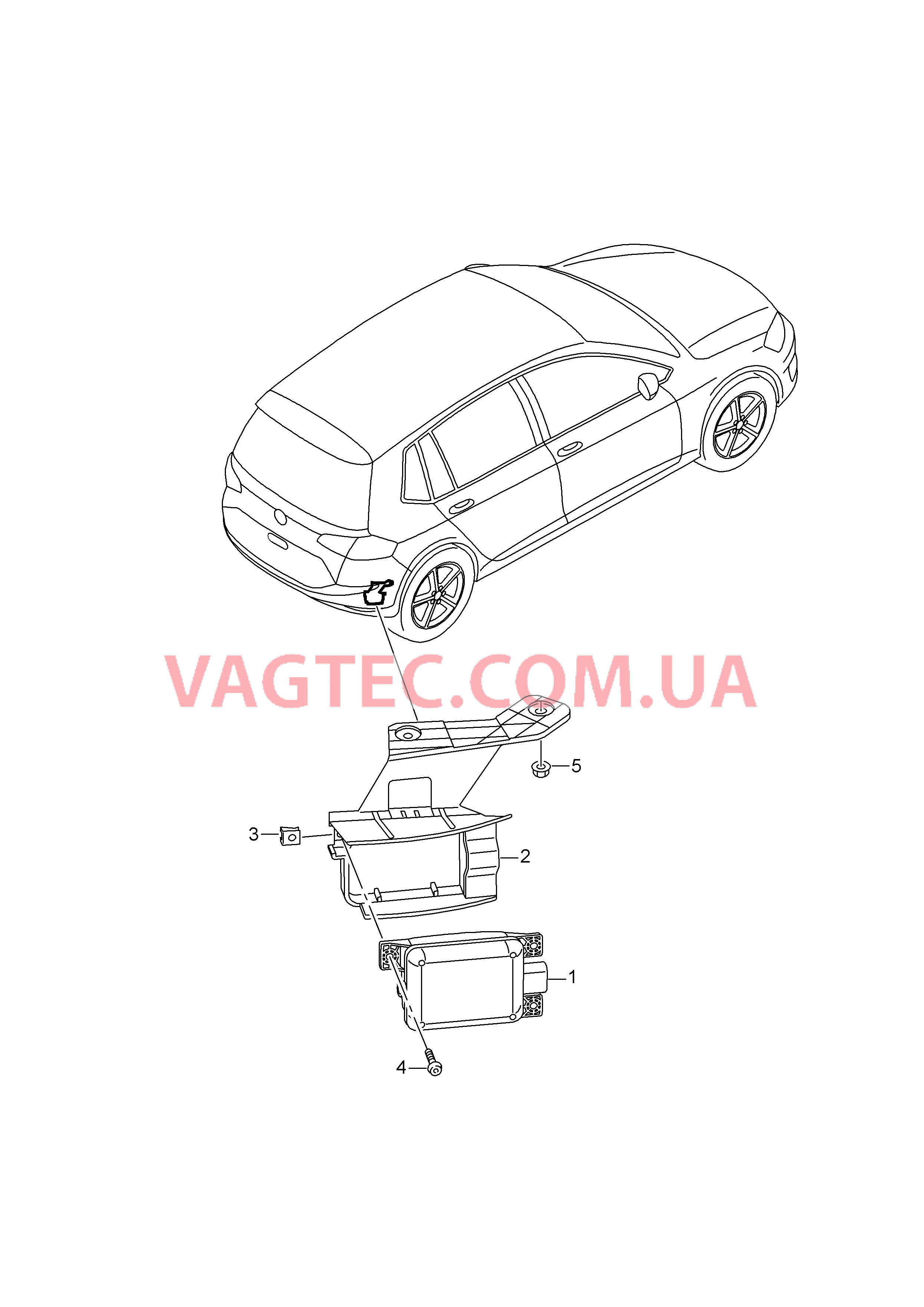 БУ системы распознавания мёртвых зон  для VOLKSWAGEN Golf.Sportsvan 2019