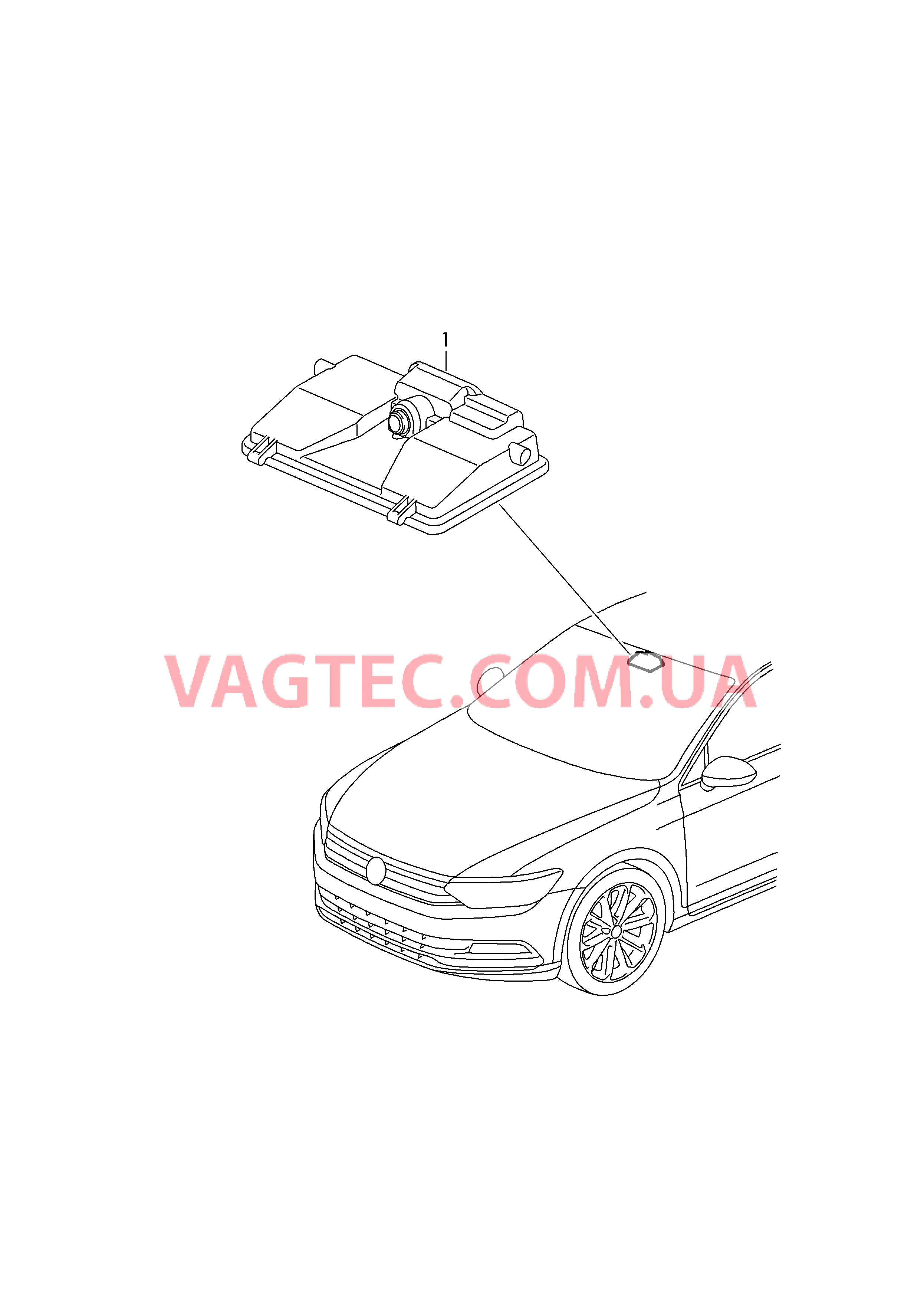 Фронтальная видеокамера вспомогательных систем для водит.  для SKODA Superb 2017