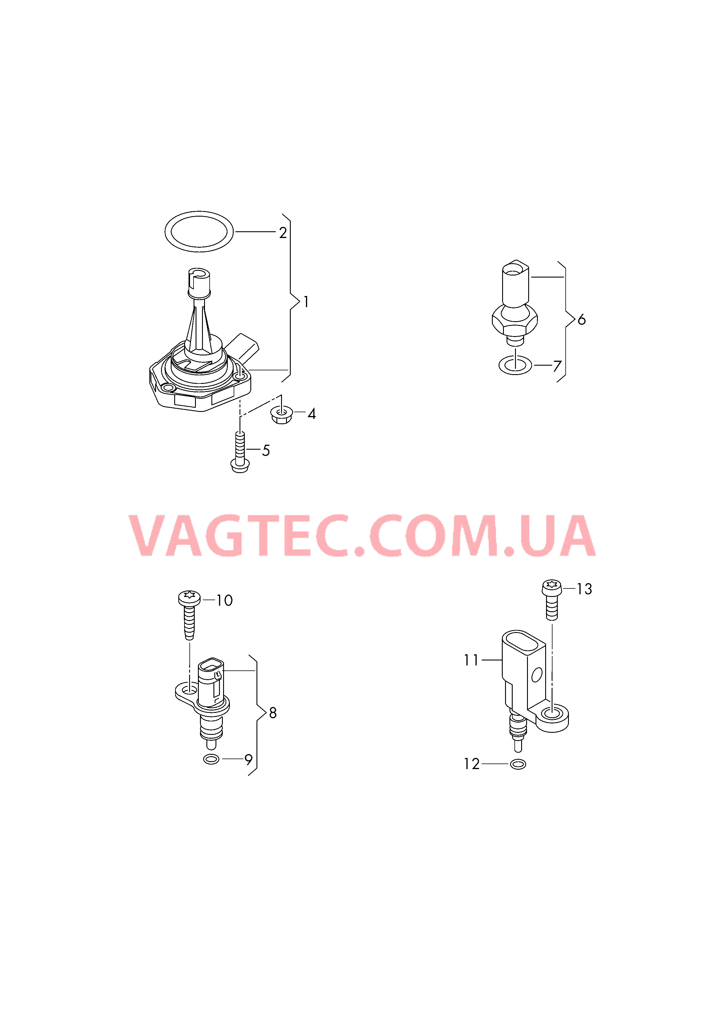 Датчик уровня масла Датчик давления масла Датчик температуры ОЖ  для VOLKSWAGEN Passat 2015-2