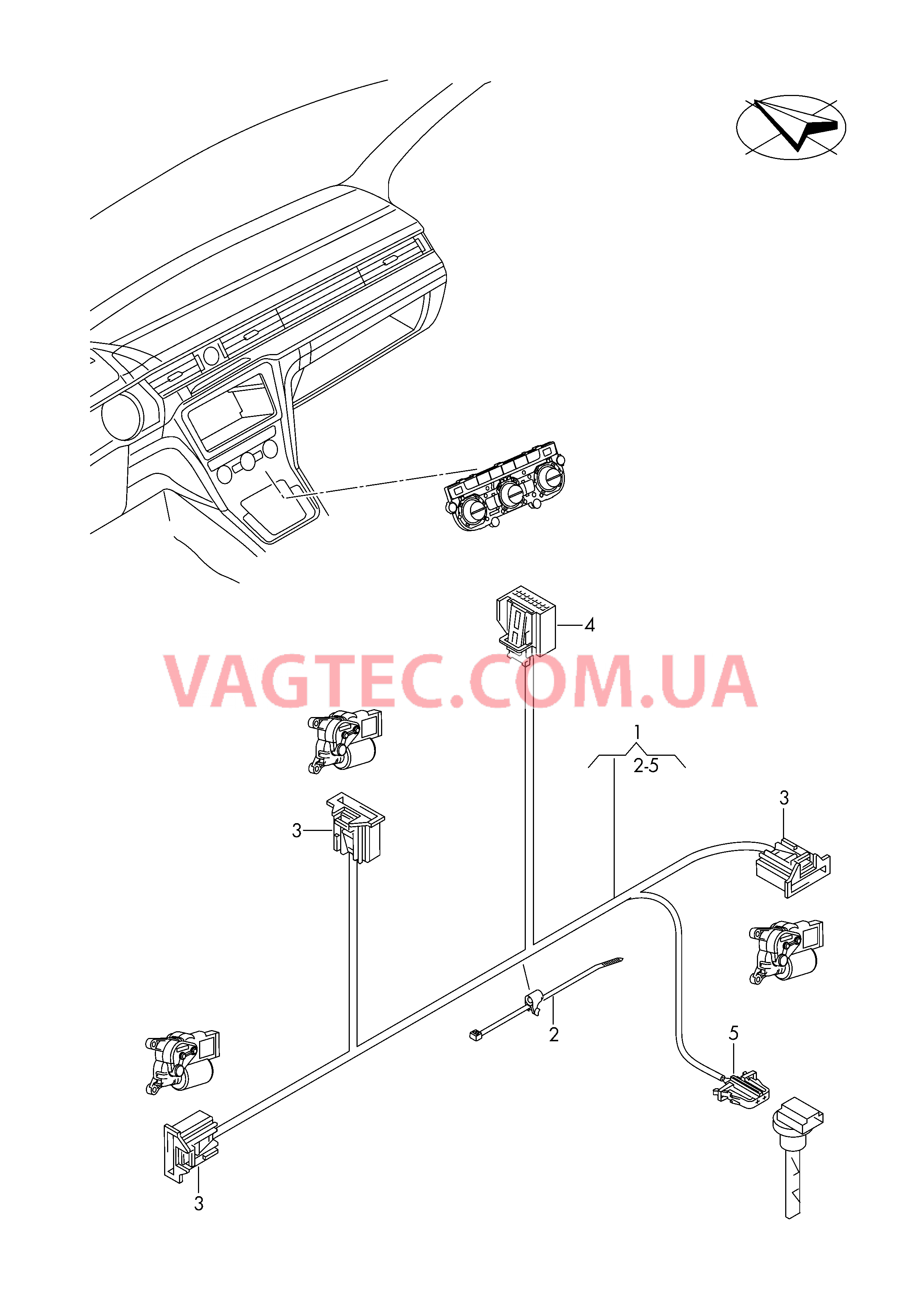 Жгут проводов климат.установк. с электронным управлением  для VOLKSWAGEN Arteon 2019