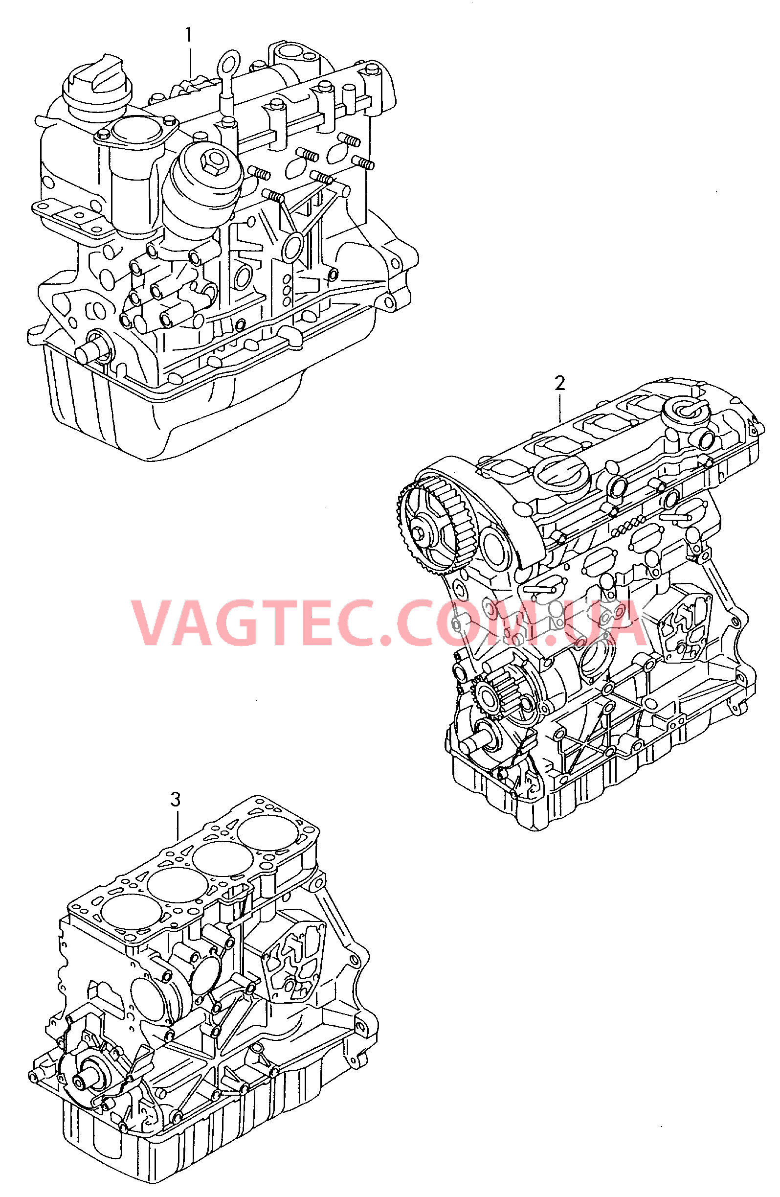 Двигатель с ГБЦ  для VOLKSWAGEN Polo 2011-1