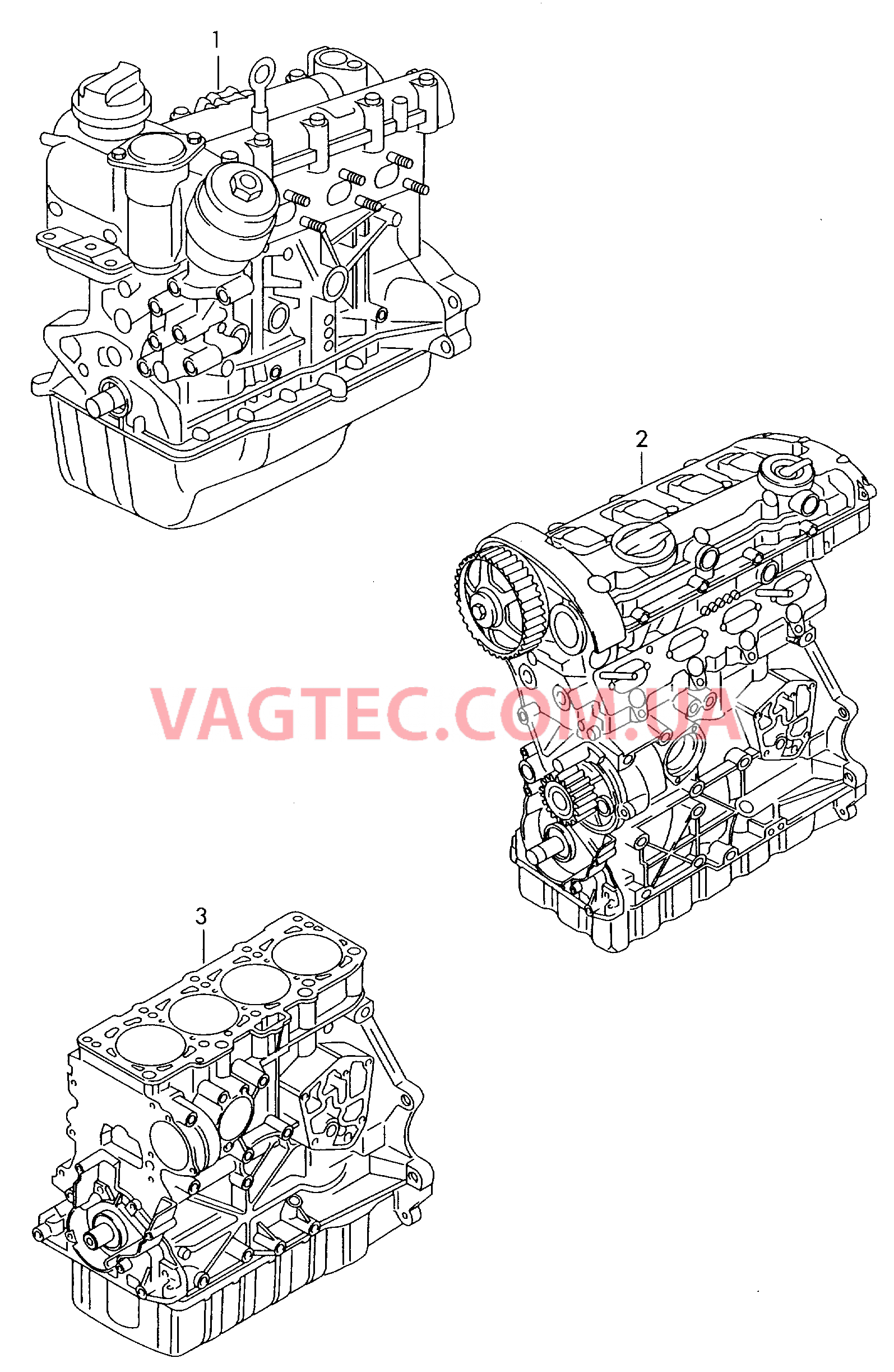 Двигатель с ГБЦ  для VOLKSWAGEN Passat 2014-1