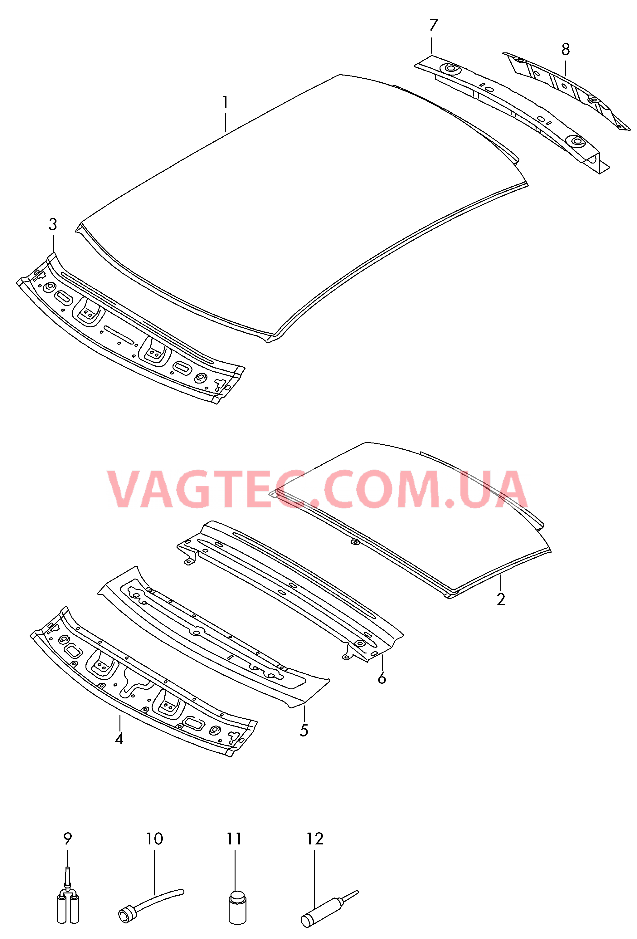 Крыша  для AUDI A1 2016