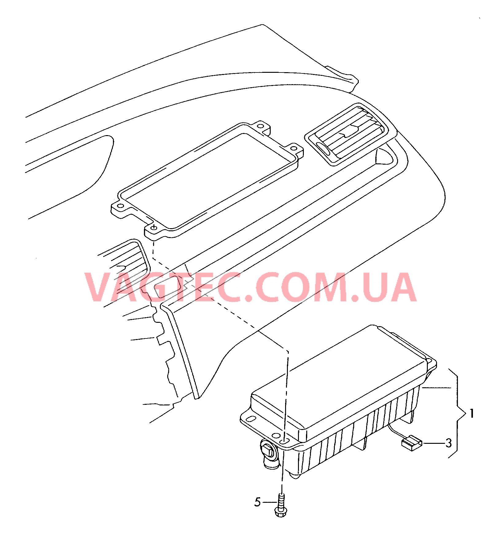 Модуль подушки безопасности (сторона переднего пассажира)  для AUDI A1 2013