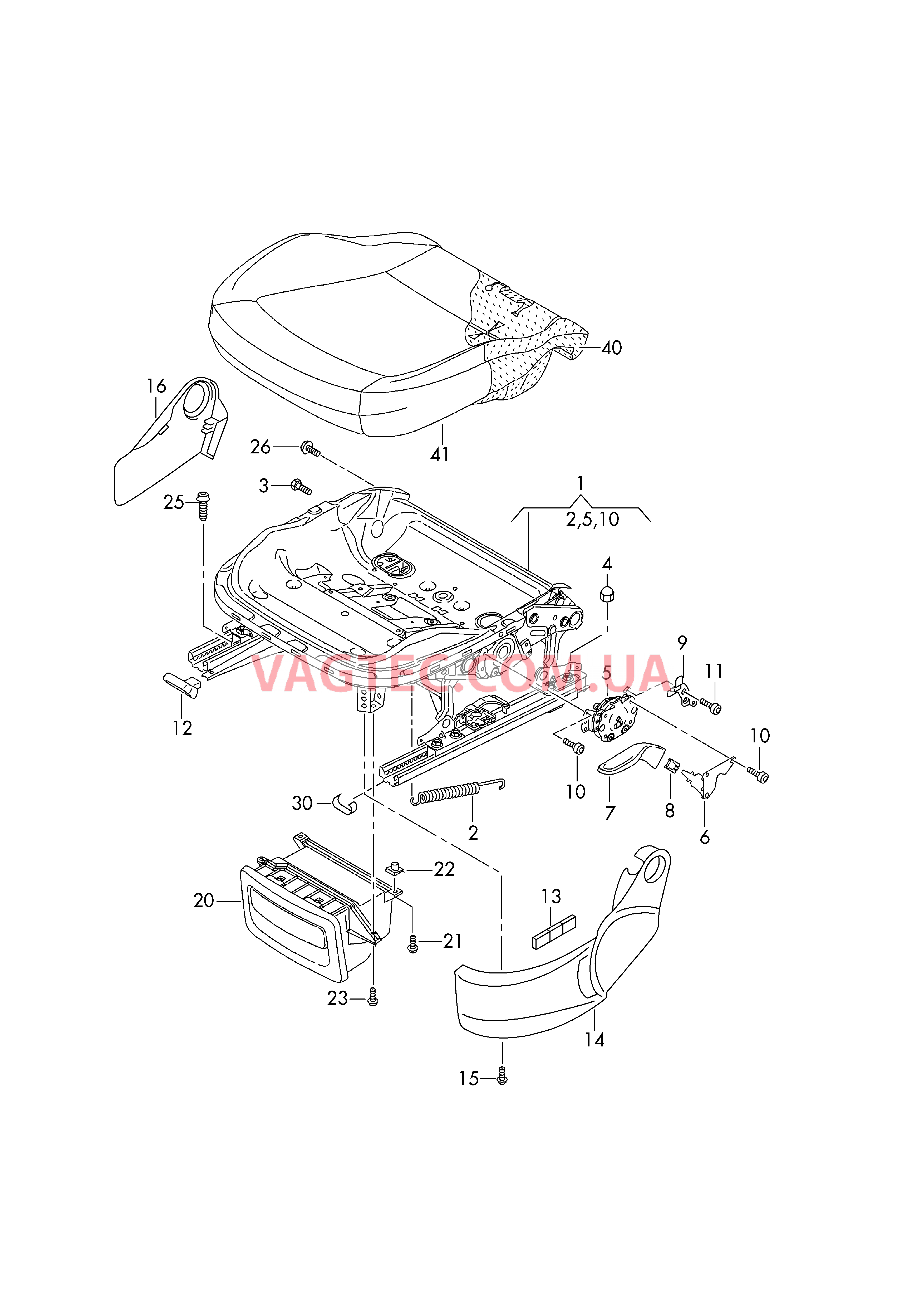 Каркас сиденья  для AUDI A1 2012