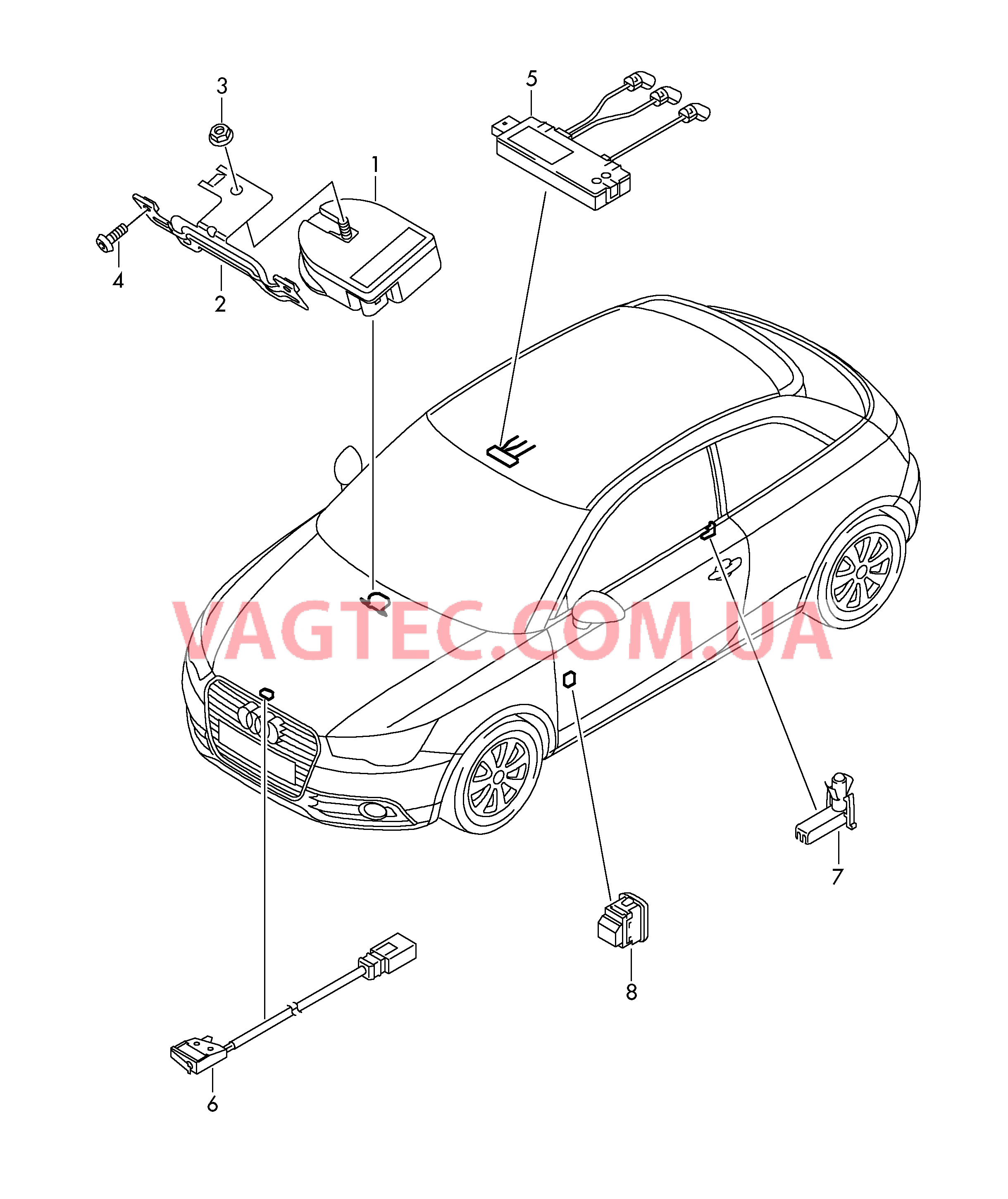  AUDI A1 Противоугонная система  для AUDI A1 2011