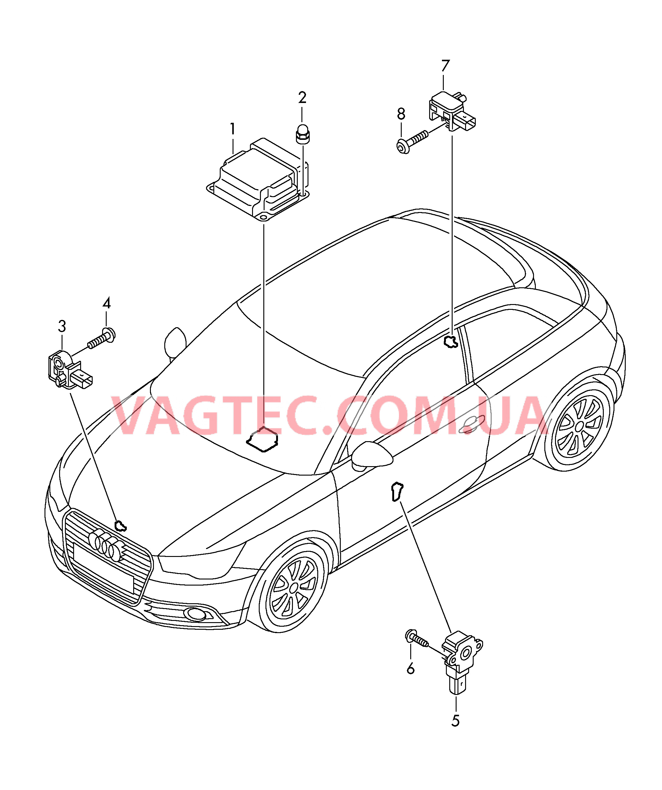  AUDI A1 Электродетали для подуш.безоп.  для AUDI A1 2011