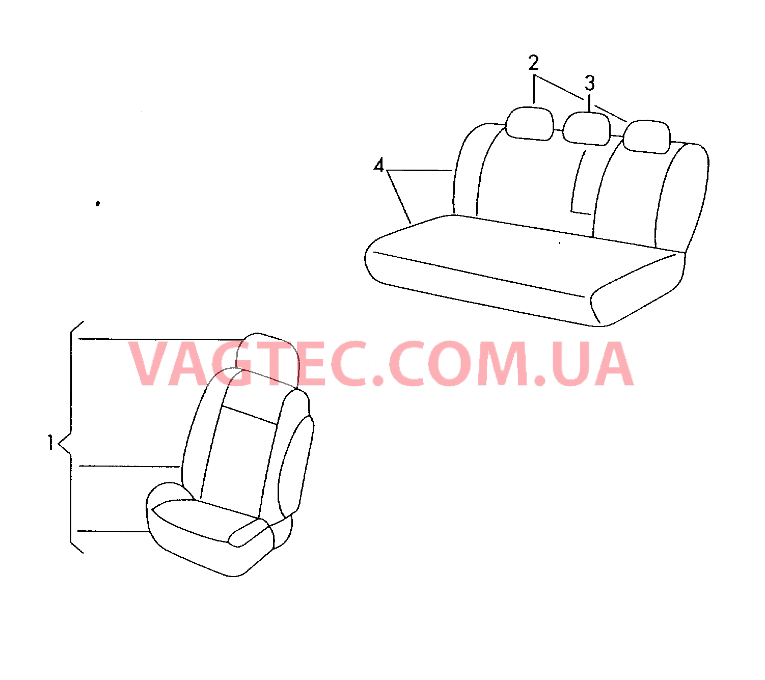 Оригинальные аксессуары 1 комплект обивки для сидений   для AUDI A2 2001