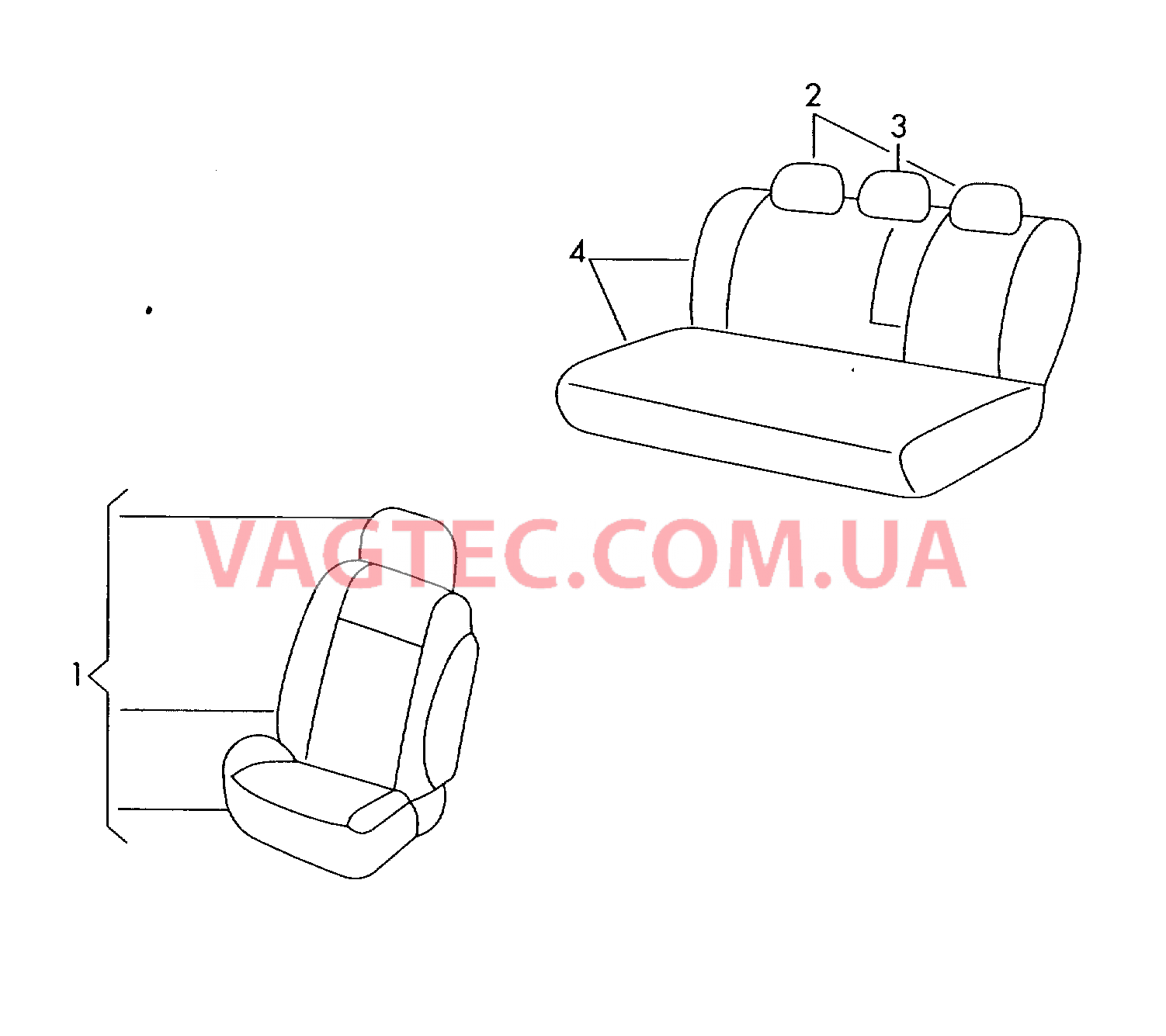 Оригинальные аксессуары 1 комплект обивки для сидений   для AUDI A2 2004