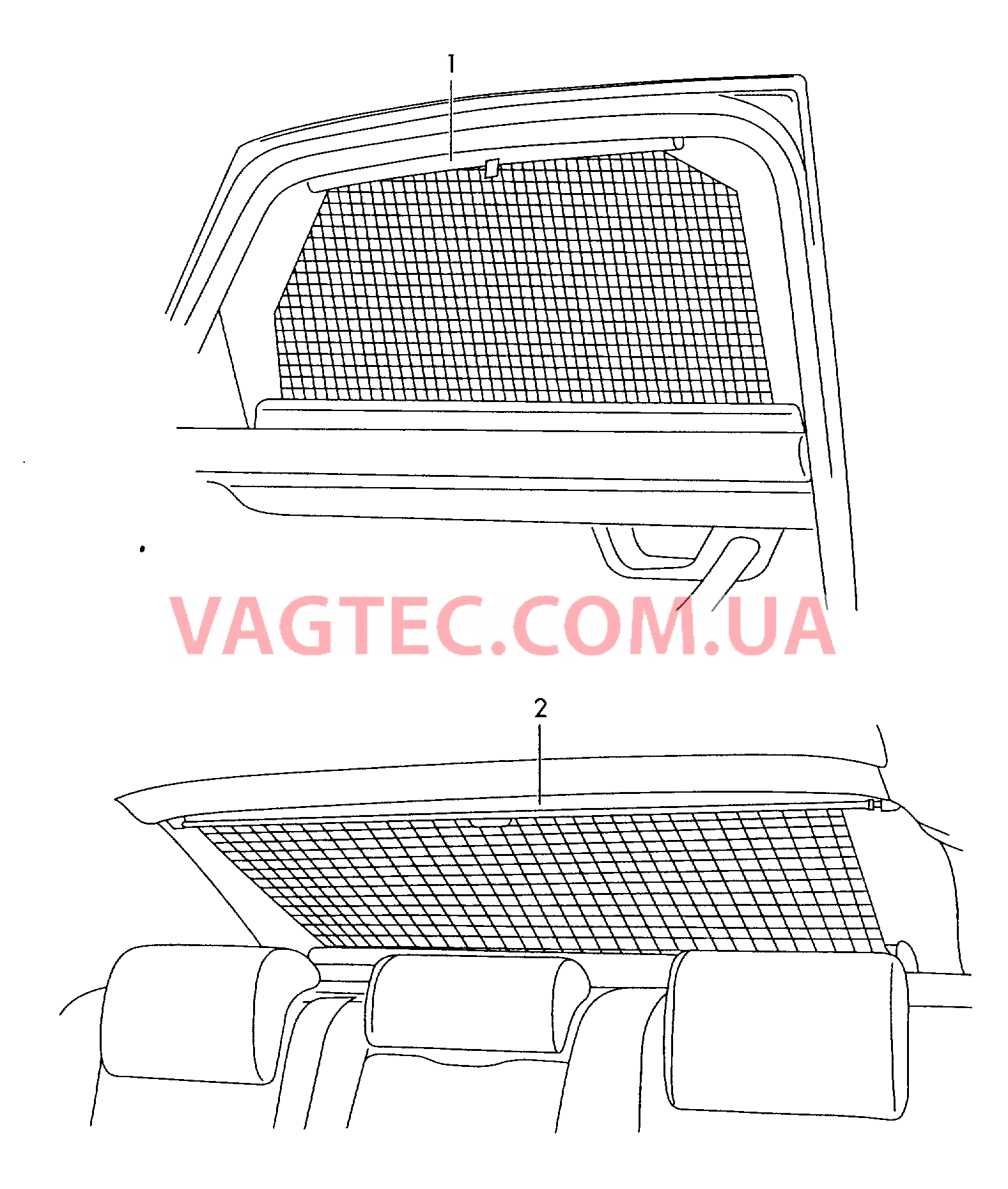 Оригинальные аксессуары Шторка солнцезащитная   для AUDI RS6 2004