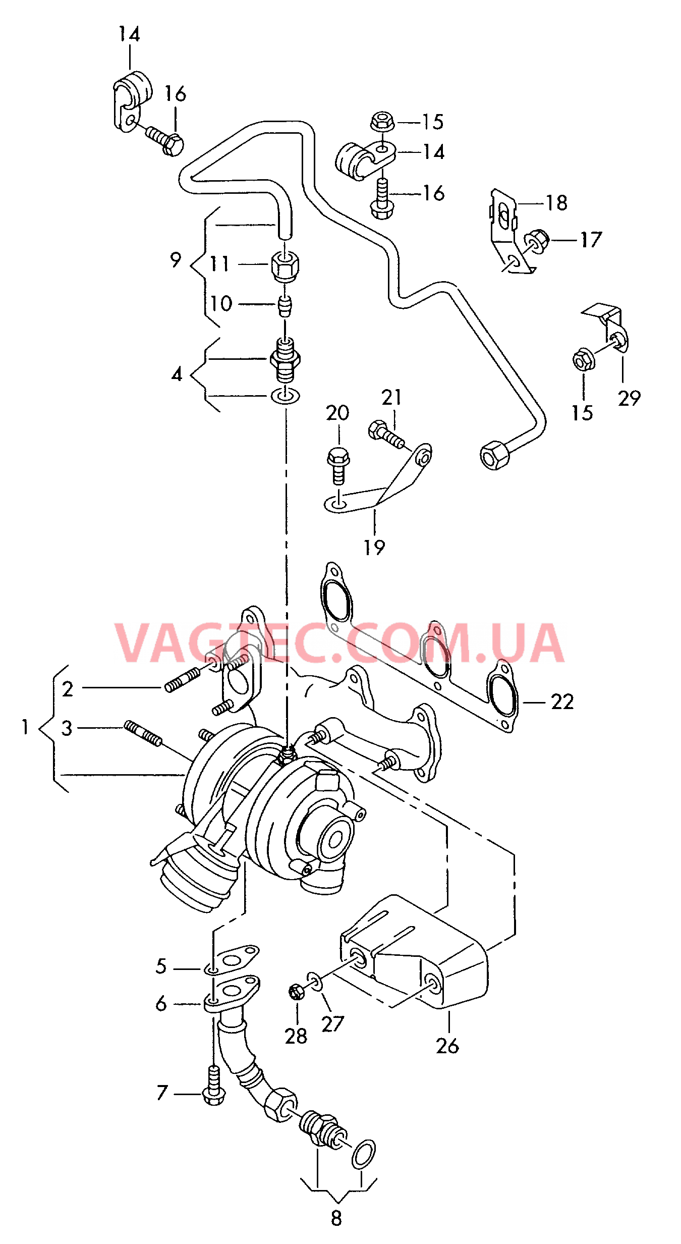  AUDI A2 Турбонагнетатель  AUDI A2 Выпускной коллектор  для AUDI A2 2000