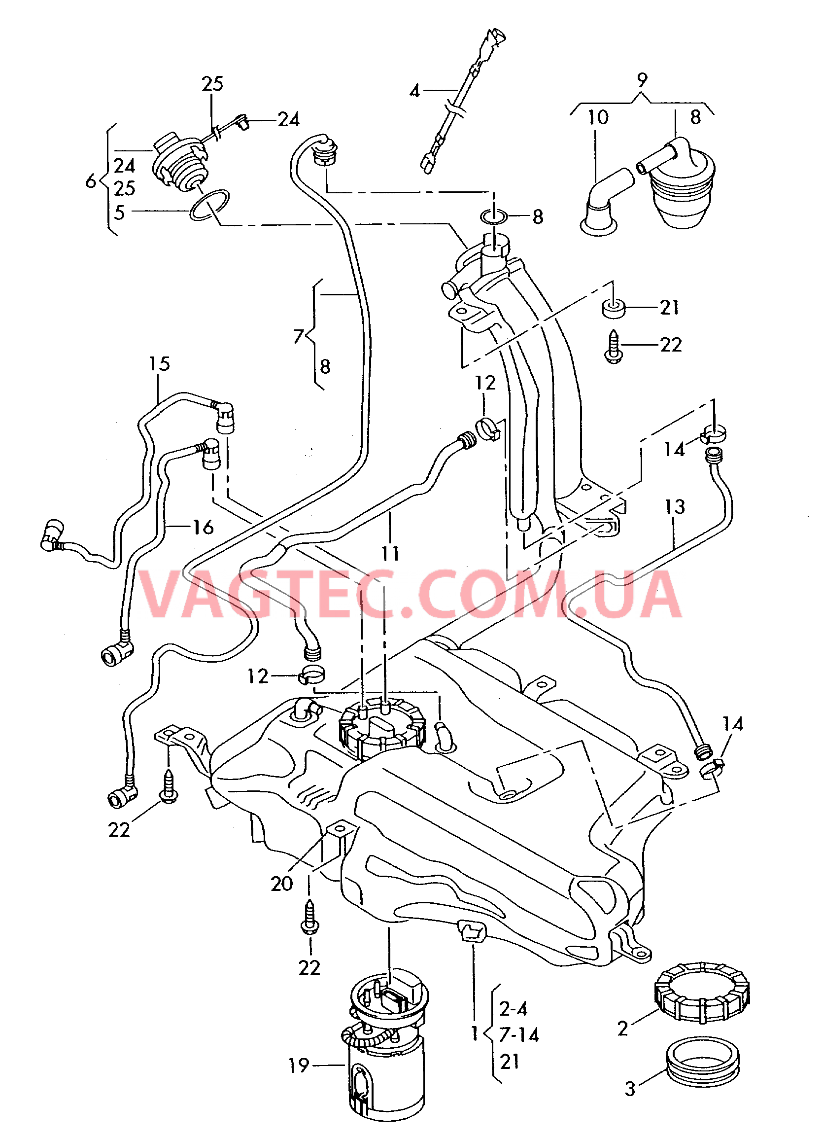 Бак, топливный F 8Z-3-000 001>> для AUDI A2 2004