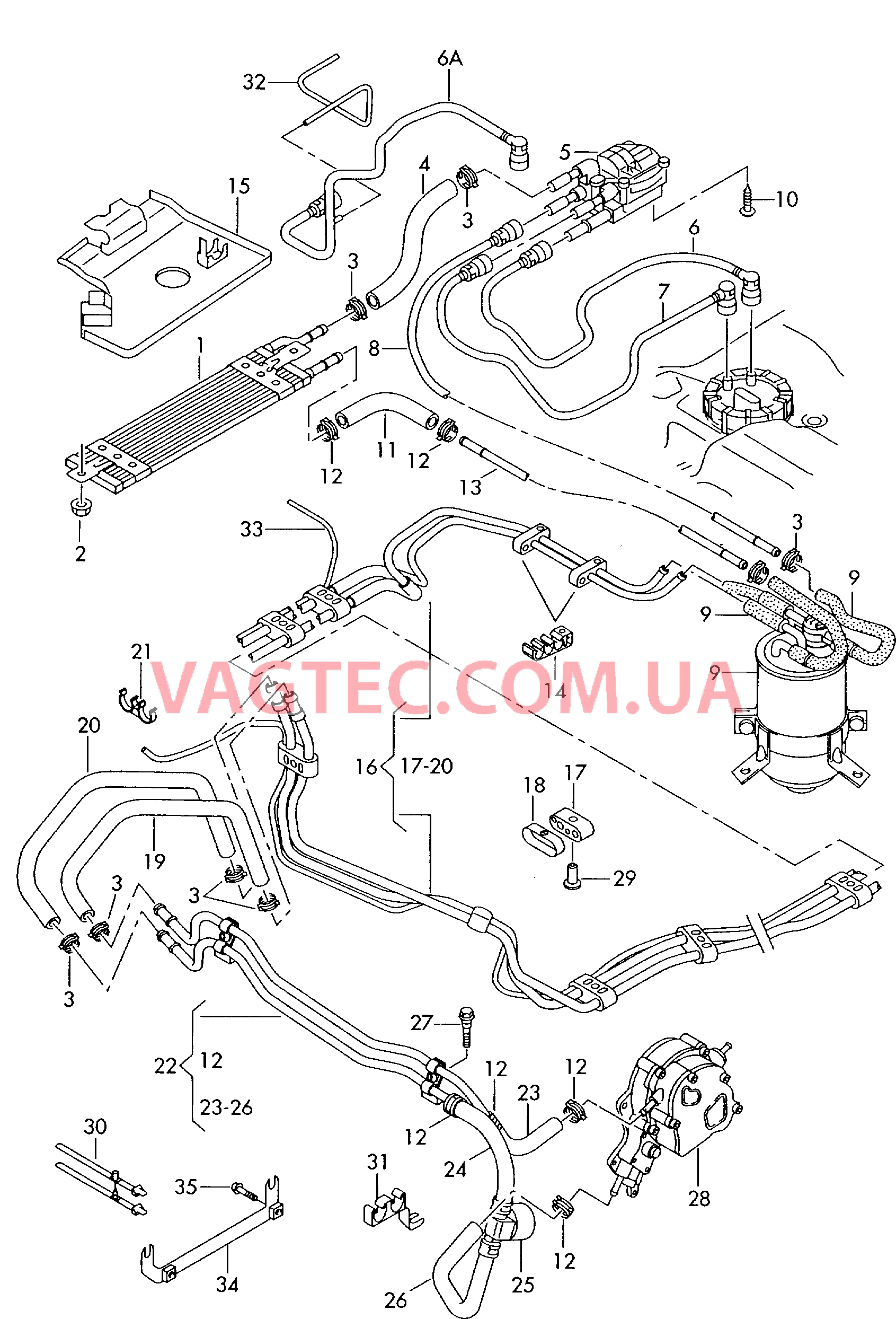 Топливопровод Топливный радиатор   F             >> 8Z-2-012 000 для AUDI A2 2003