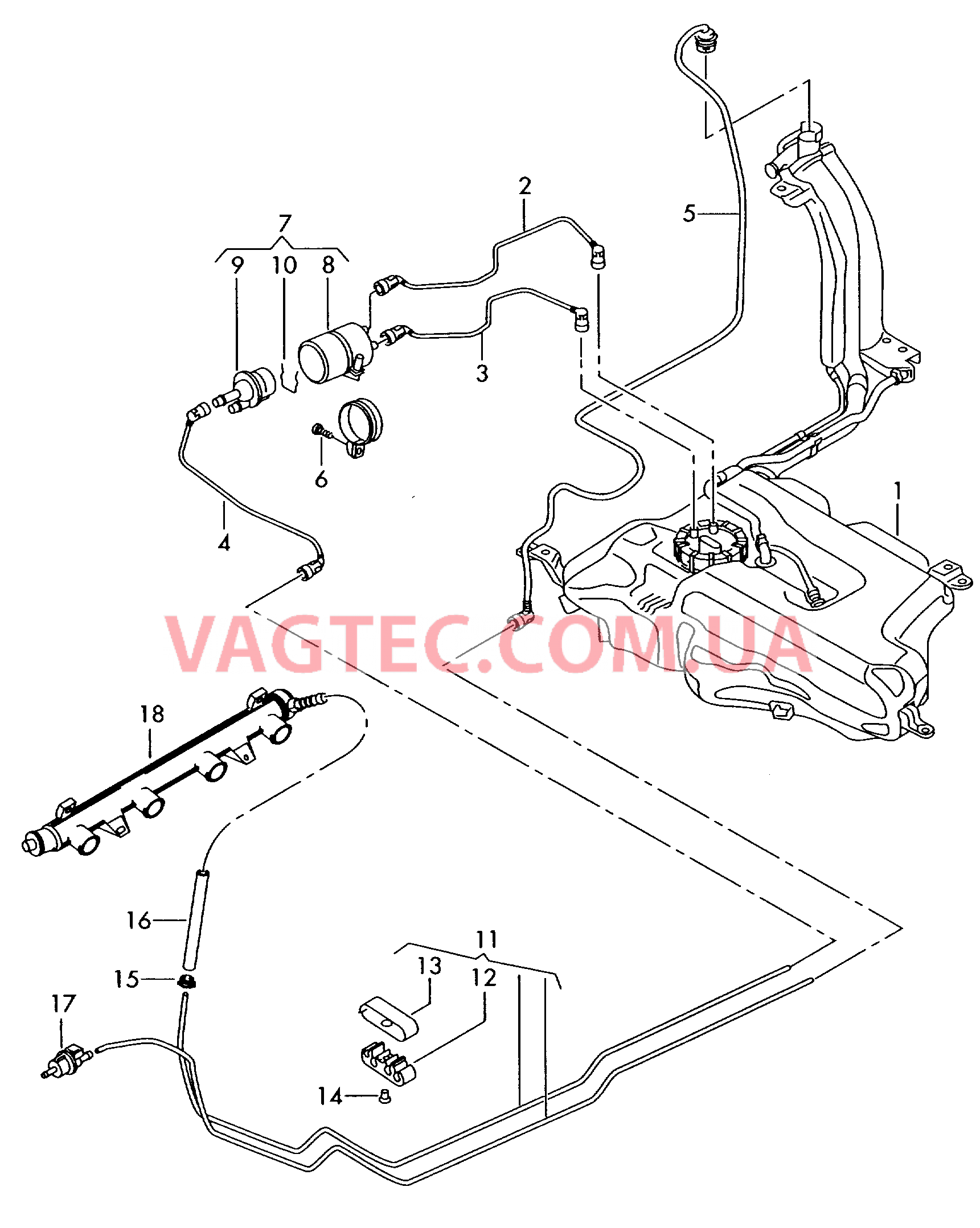 Топливопровод Топливный фильтр   F 8Z-3-000 001>> для AUDI A2 2001