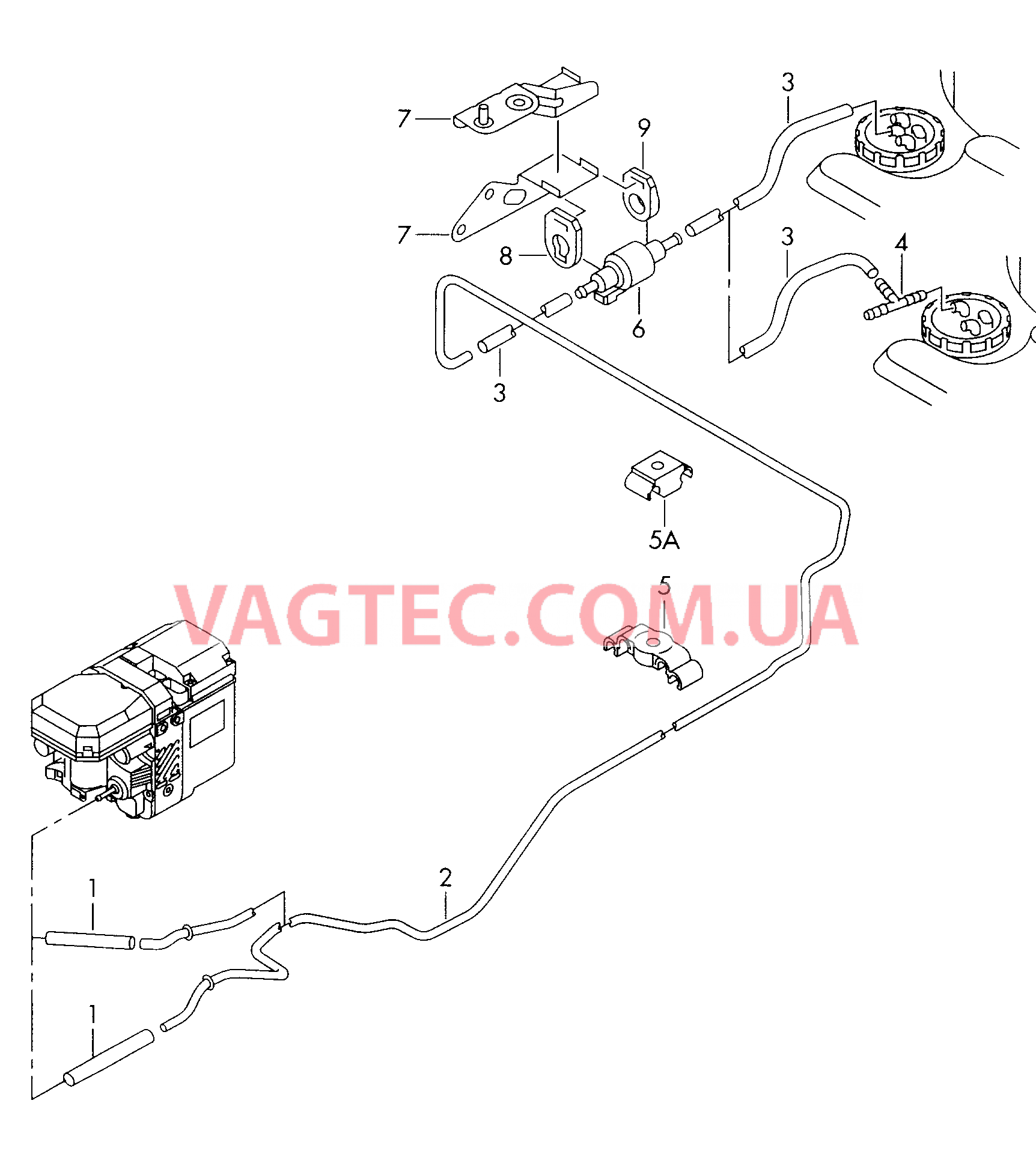 Топливопровод для а/м с дополнительной системой отопления F             >> 8Z-3-030 000* для AUDI A2 2002