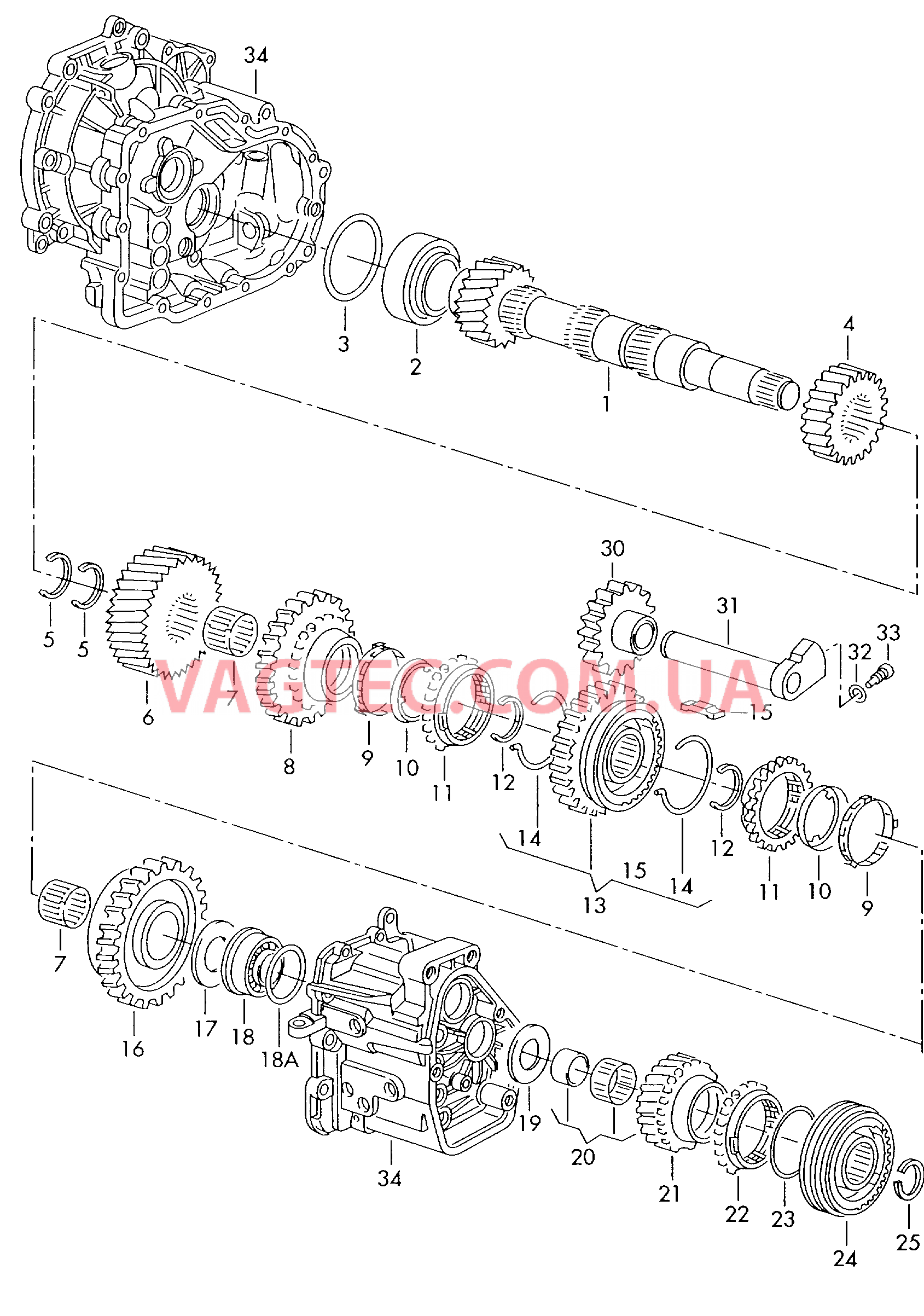  AUDI A2 КолEса и валы  AUDI A2 Ведомый вал для 5-ступ. механической КП  для AUDI A2 2000