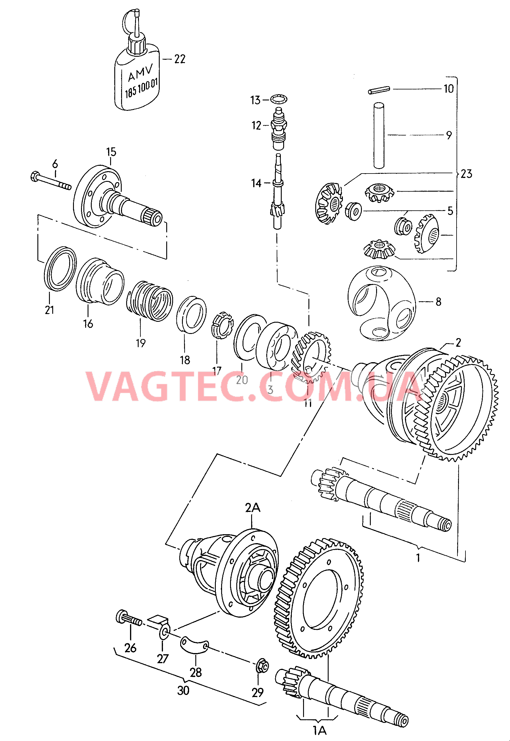 Дифференциал Агрегат, приводной для 5-ступ. механической КП  для SEAT Arosa 2001