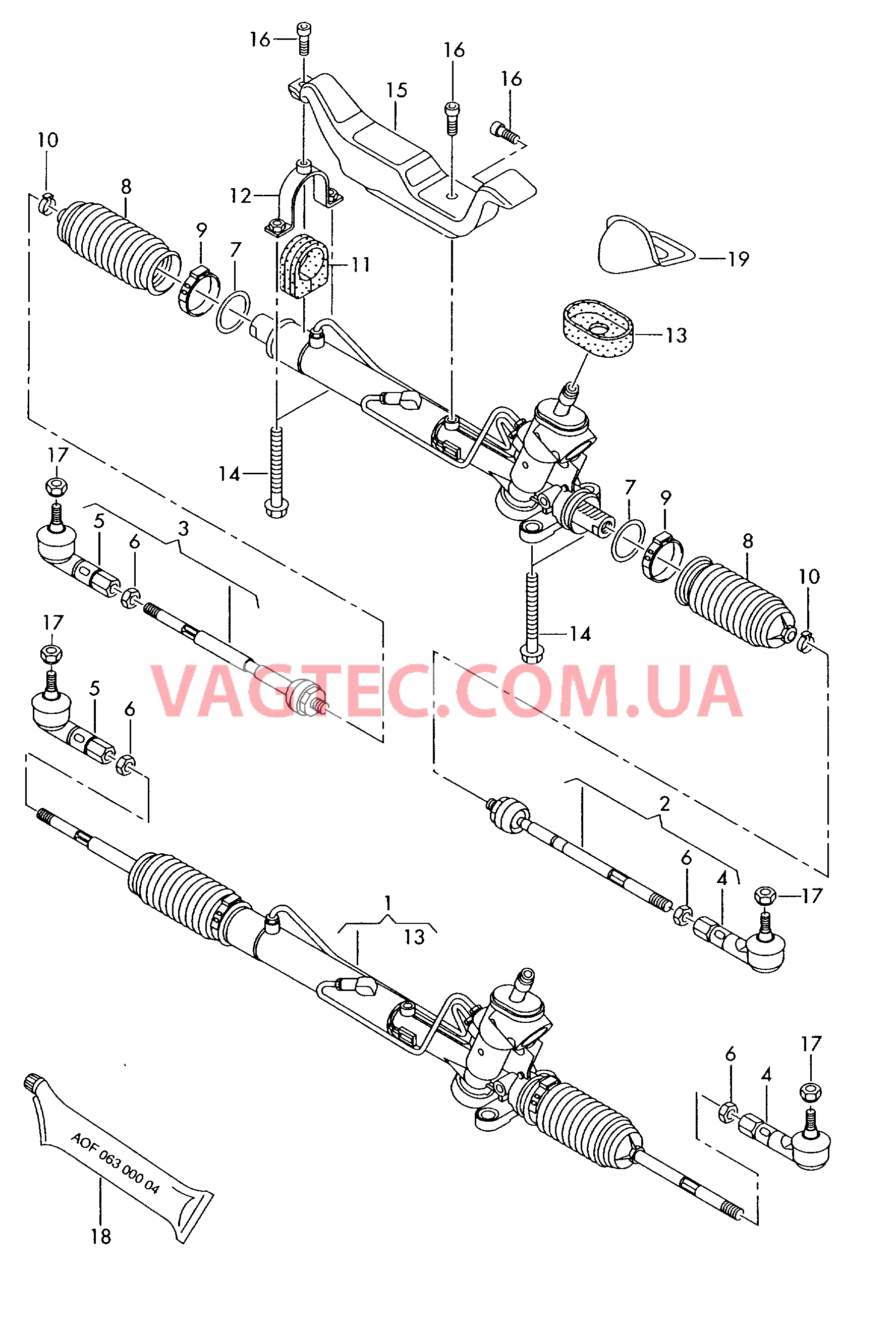  AUDI A2 Рулевой механизм с усилителем  AUDI A2 Поперечная рулевая тяга  для AUDI A2 2000