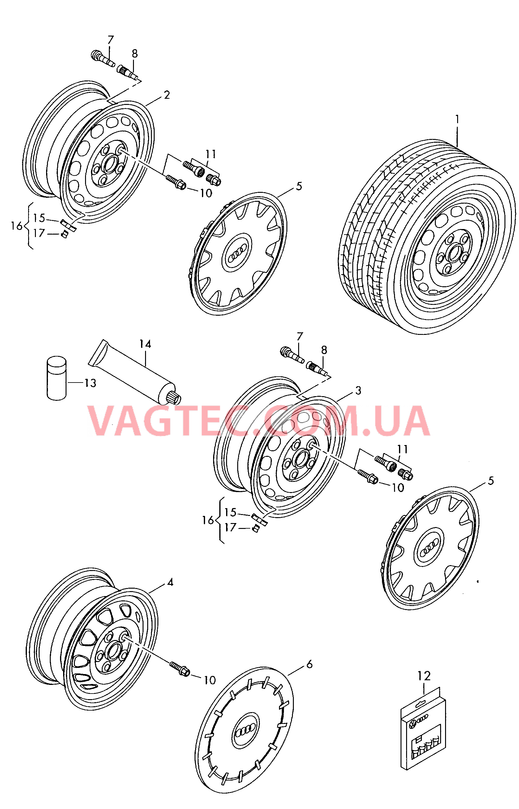 Стальной диск  для AUDI A2 2003