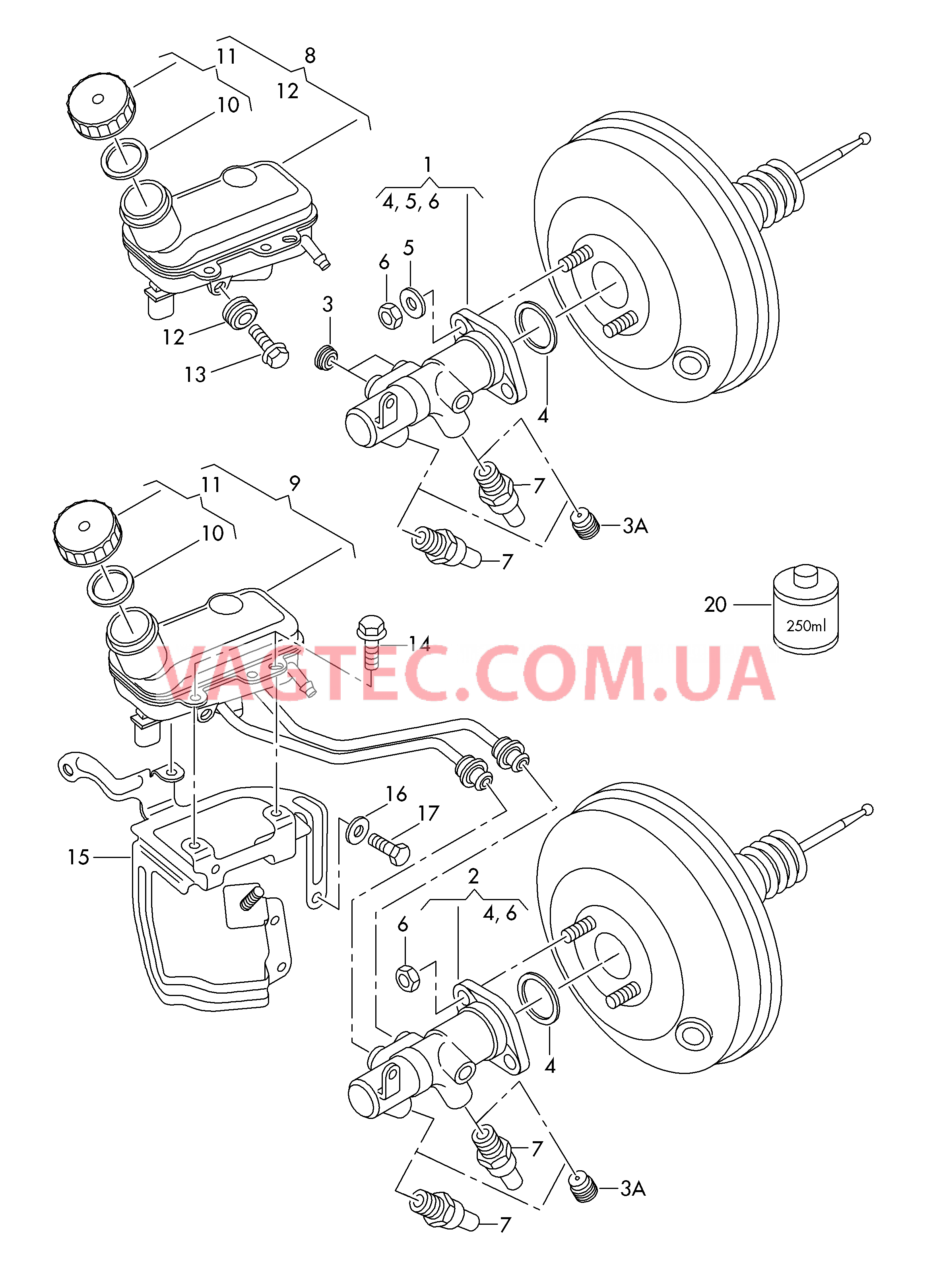 Главный тормозной цилиндр Бачок, компенсационный  для AUDI A2 2004