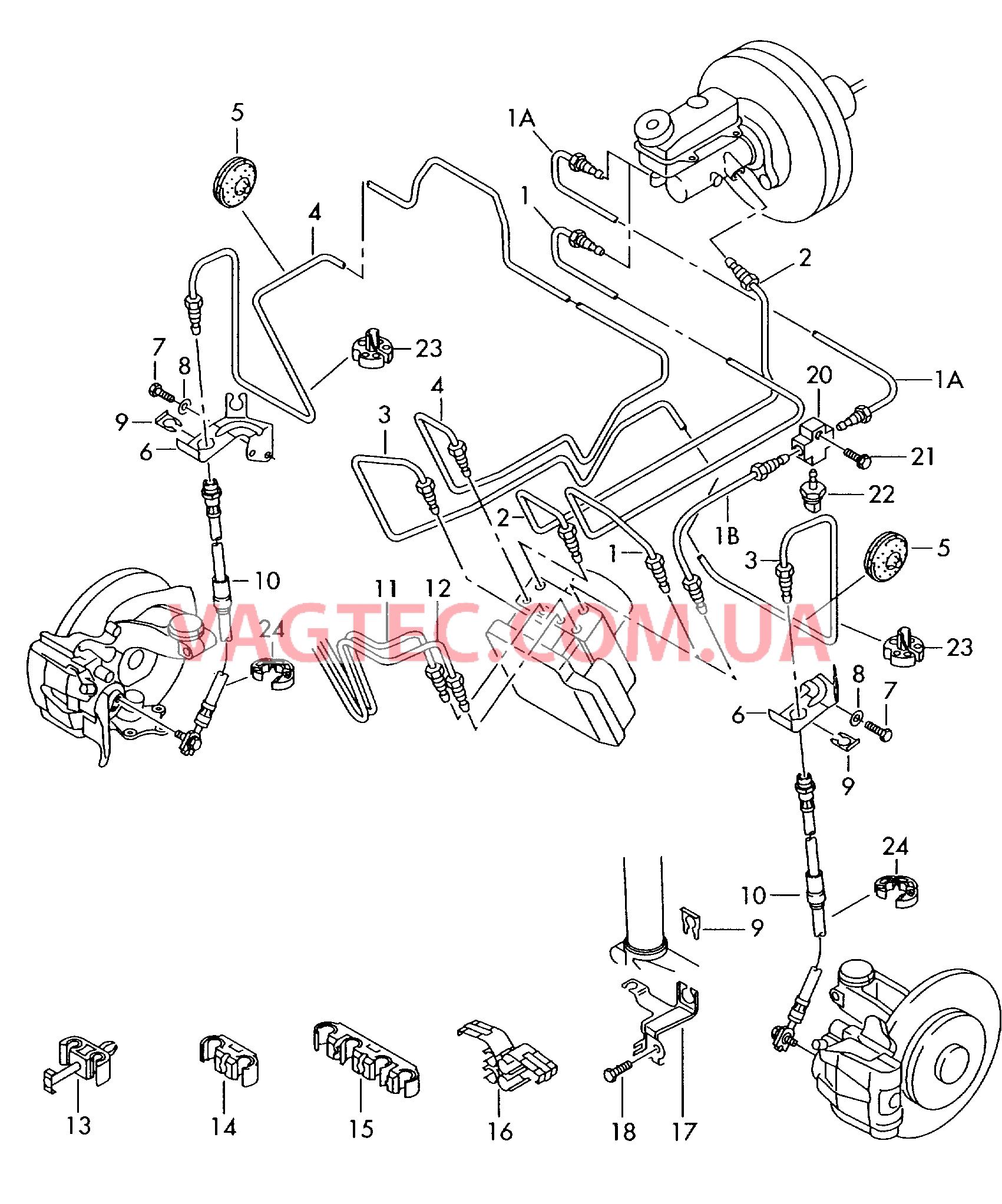 Тормозная трубка Тормозной шланг   F 8Z-2-013 001>>*8Z-3-018 750* для AUDI A2 2004