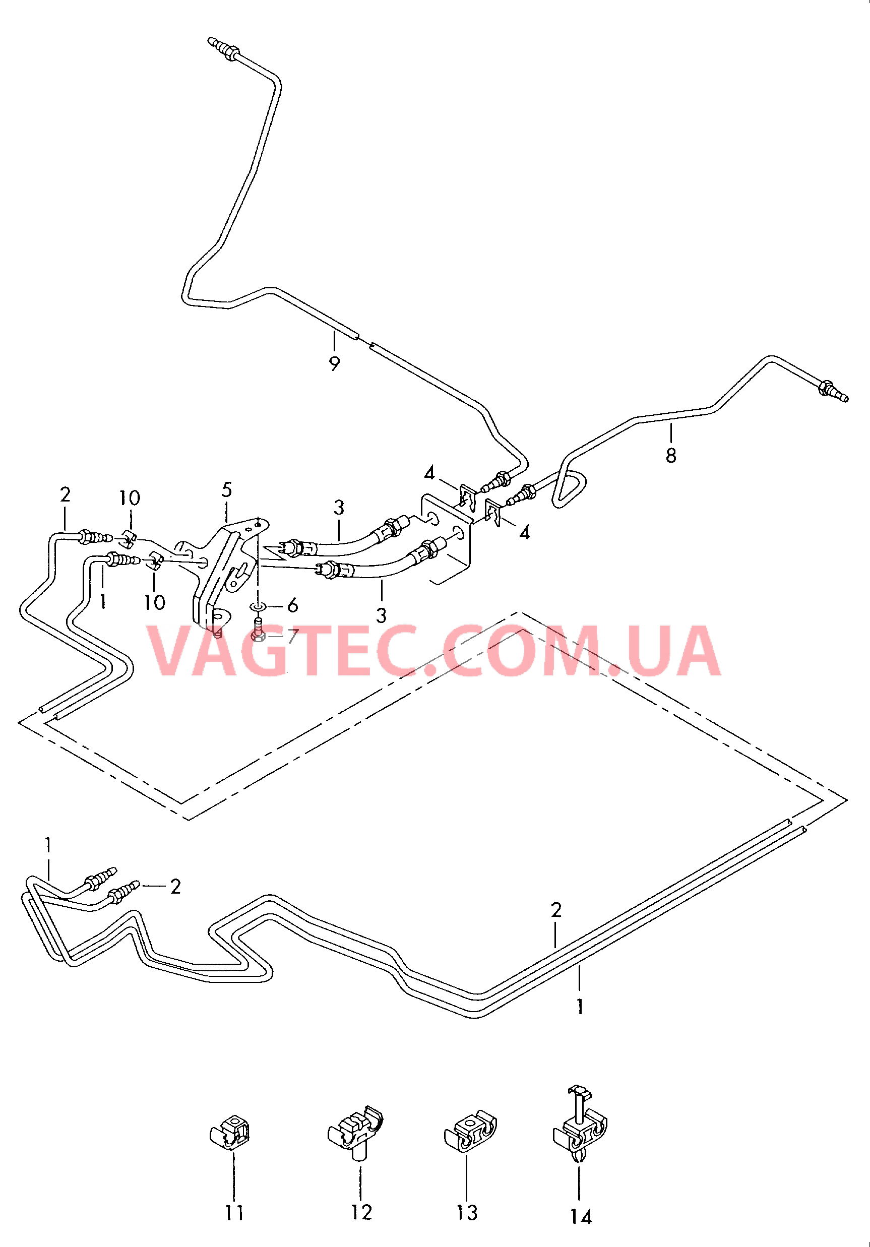 Тормозная трубка Тормозной шланг   F             >> 8Z-2-013 000* для AUDI A2 2002