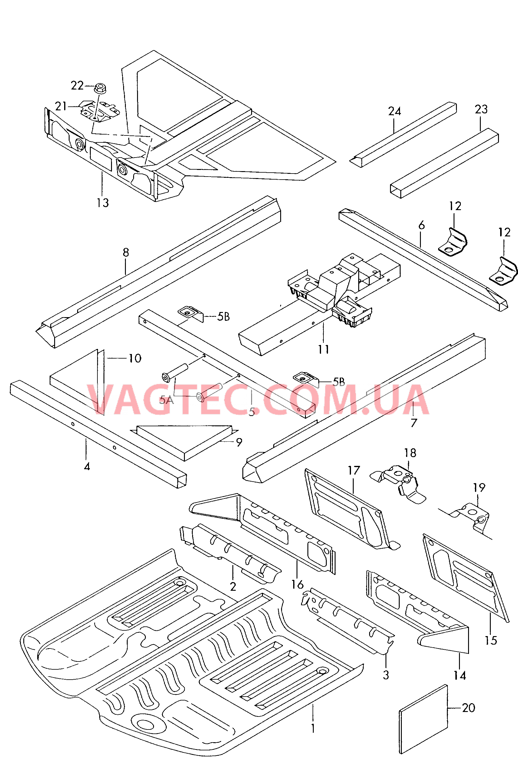 Панель пола  для AUDI A2 2004