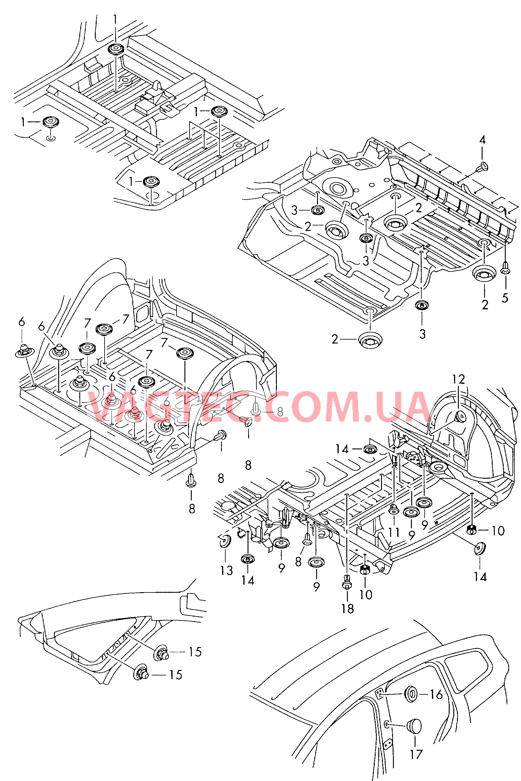 Заглушка Кузов  для AUDI A2 2004