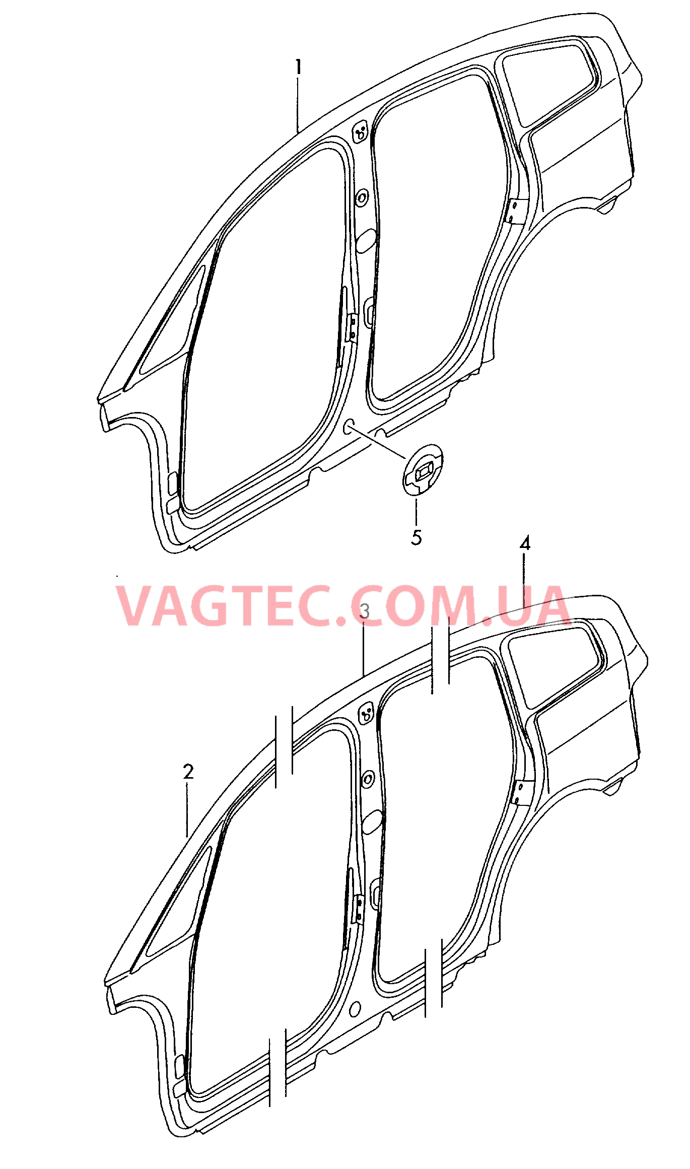 Деталь боковая Отрезные детали боковины  для AUDI A2 2003