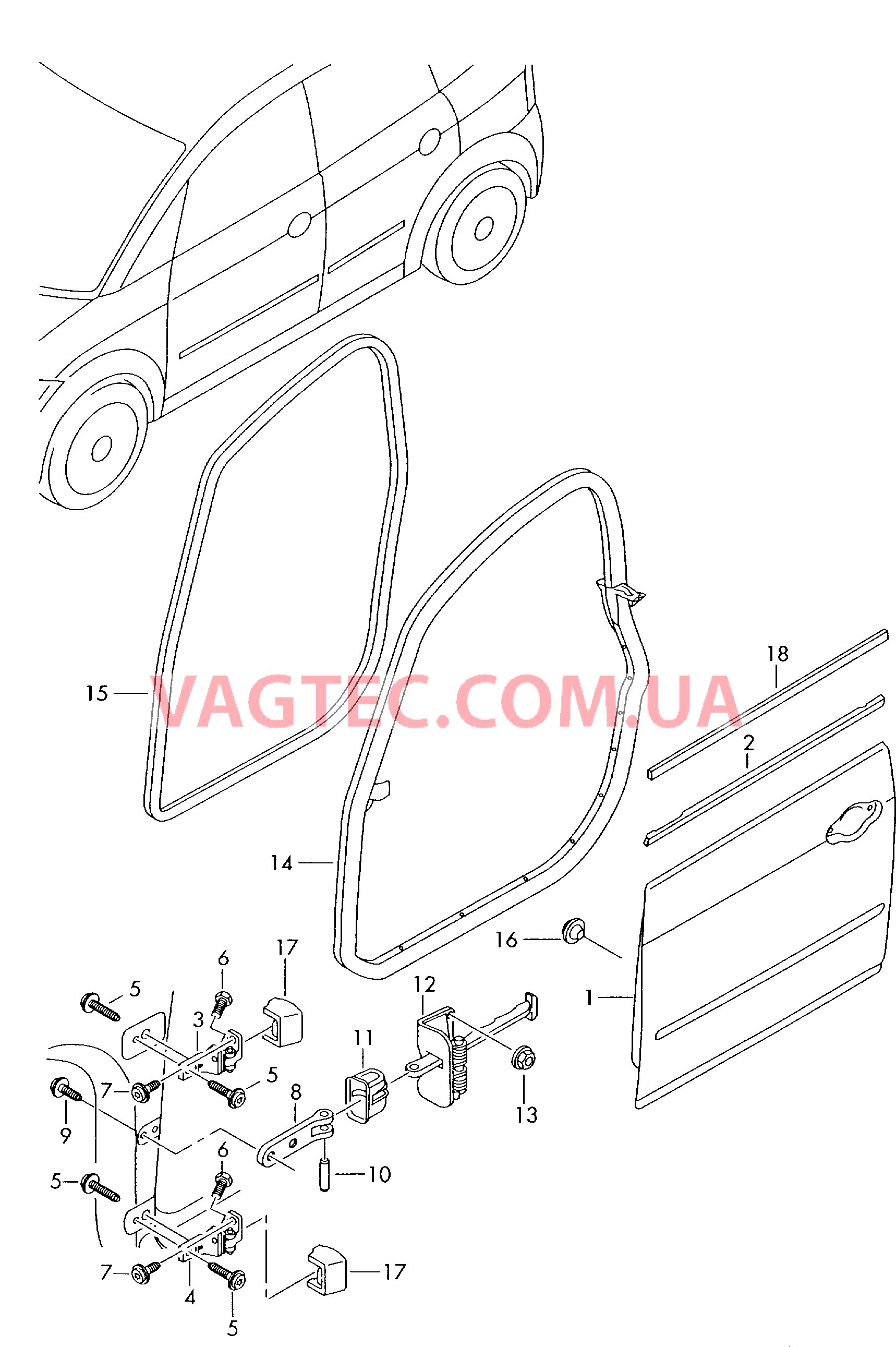 Двери Фиксатор двери  для AUDI A2 2003