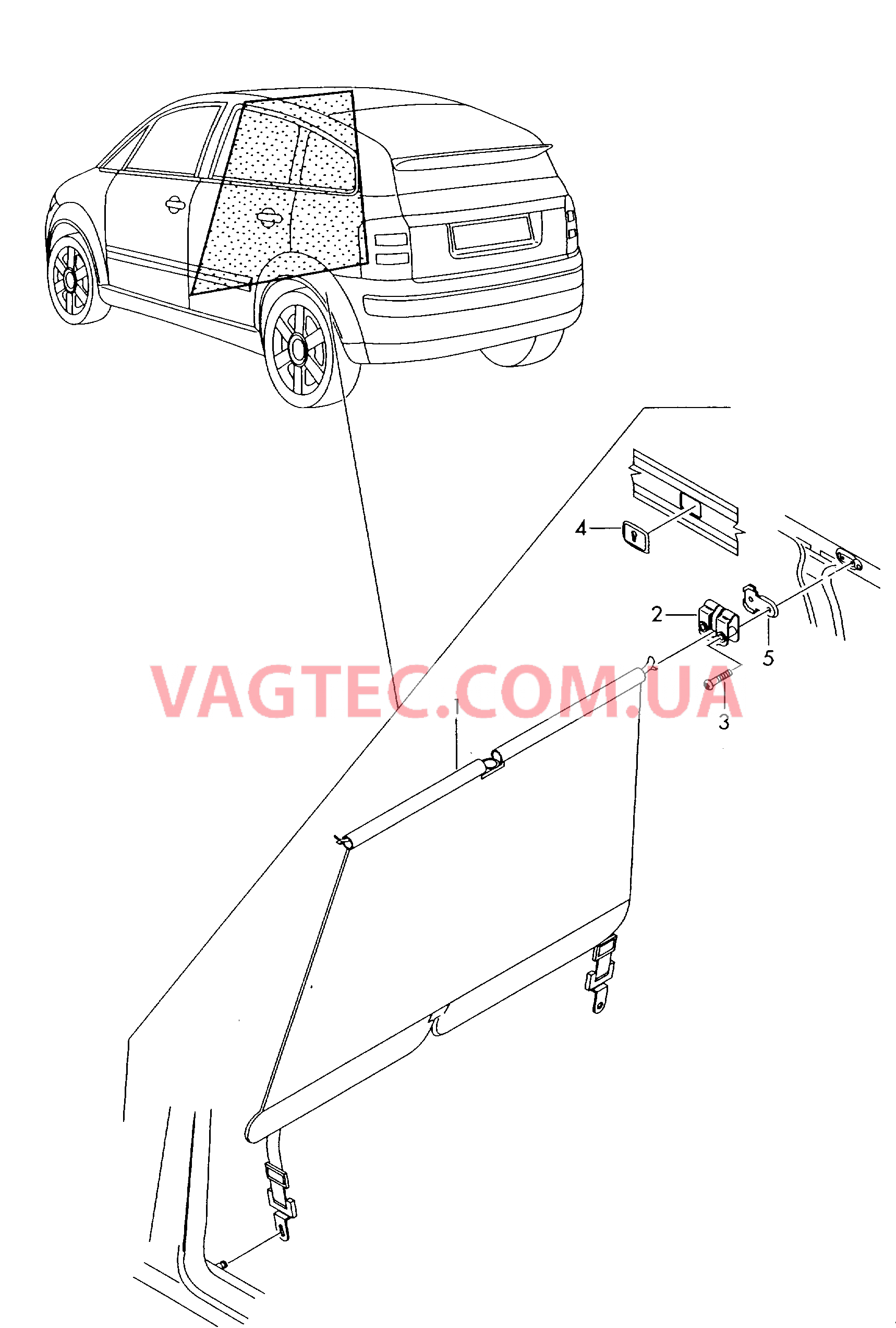 Перегородка между кабиной водителя и багажным отделением  для AUDI A2 2003