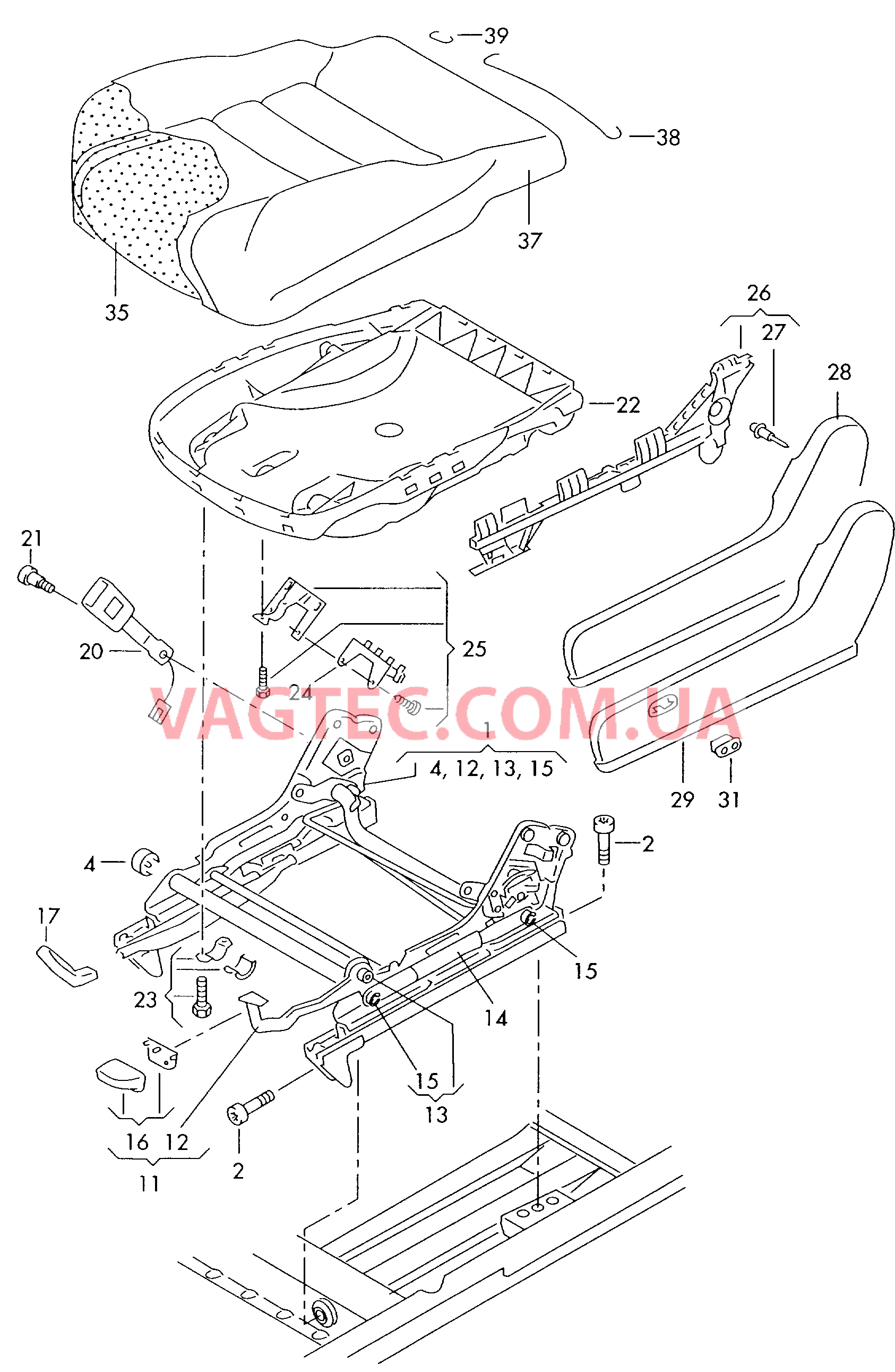 Сиденье  для AUDI A2 2002