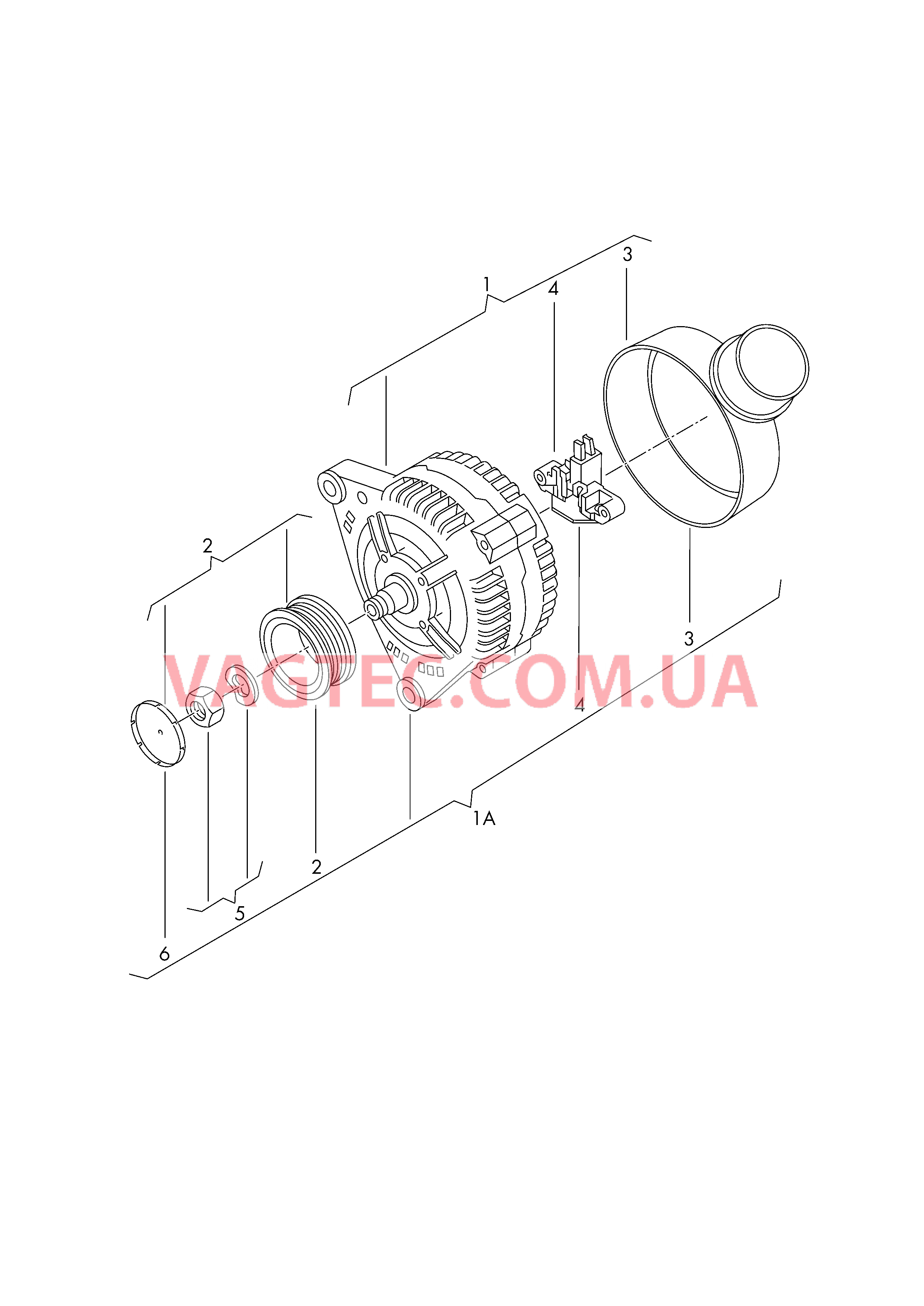 Генератор и детали не в сборе  для AUDI A6 2005-1