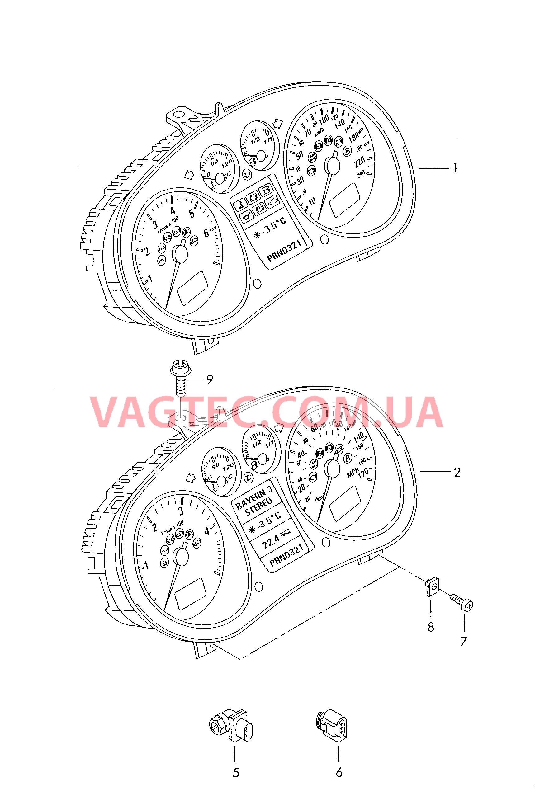  AUDI A2 Комбинация приборов Многопозиционный переключатель   F 8Z-3-000 001>> F 8Z-2-034 001>> для AUDI A2 2000