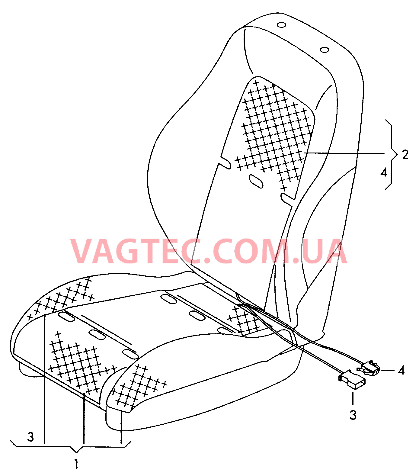  AUDI A2 Нагревательный элемент спинки и подушки сиденья  для AUDI A2 2000