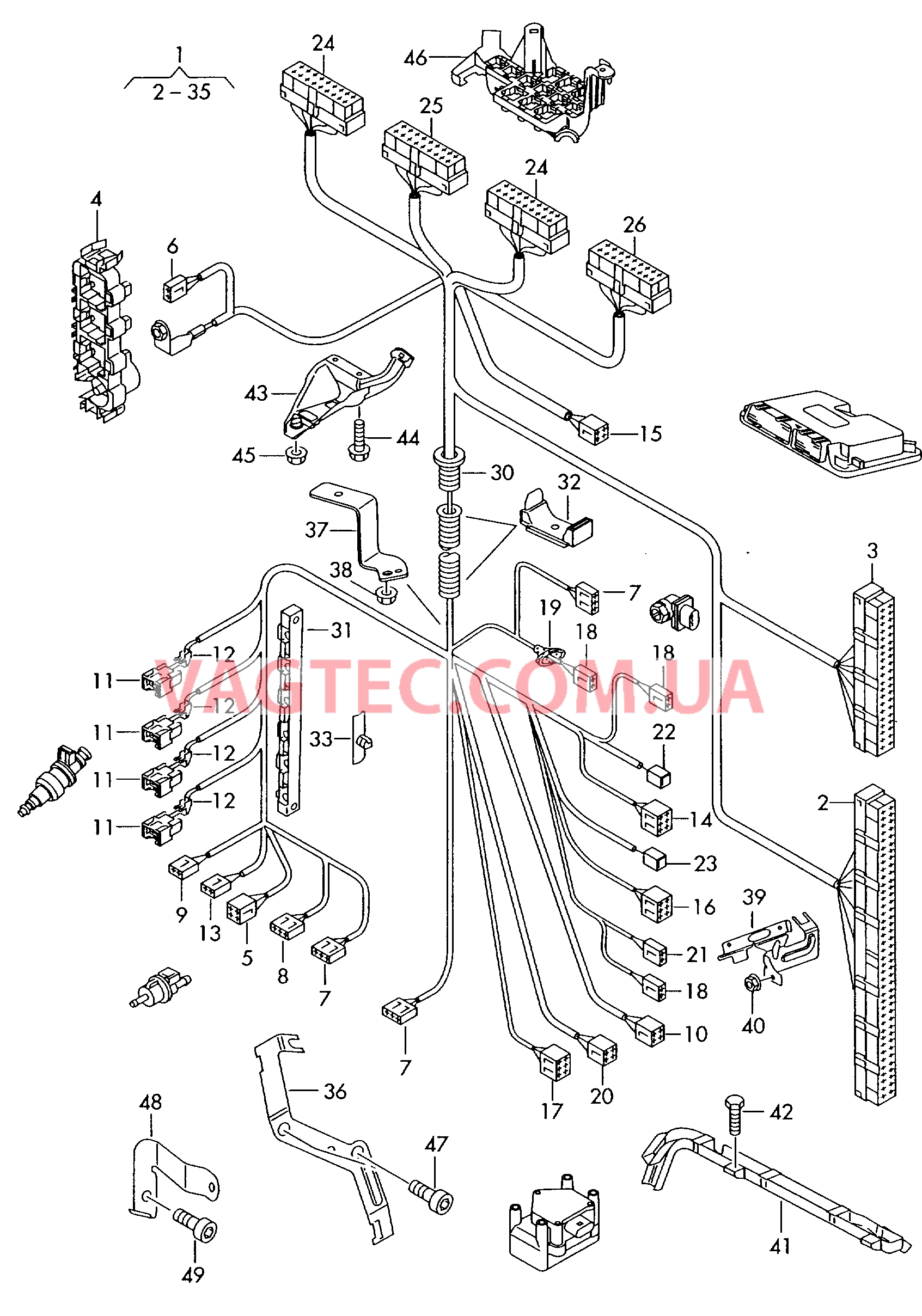 Жгут проводов для моторн. отс.  для AUDI A2 2001