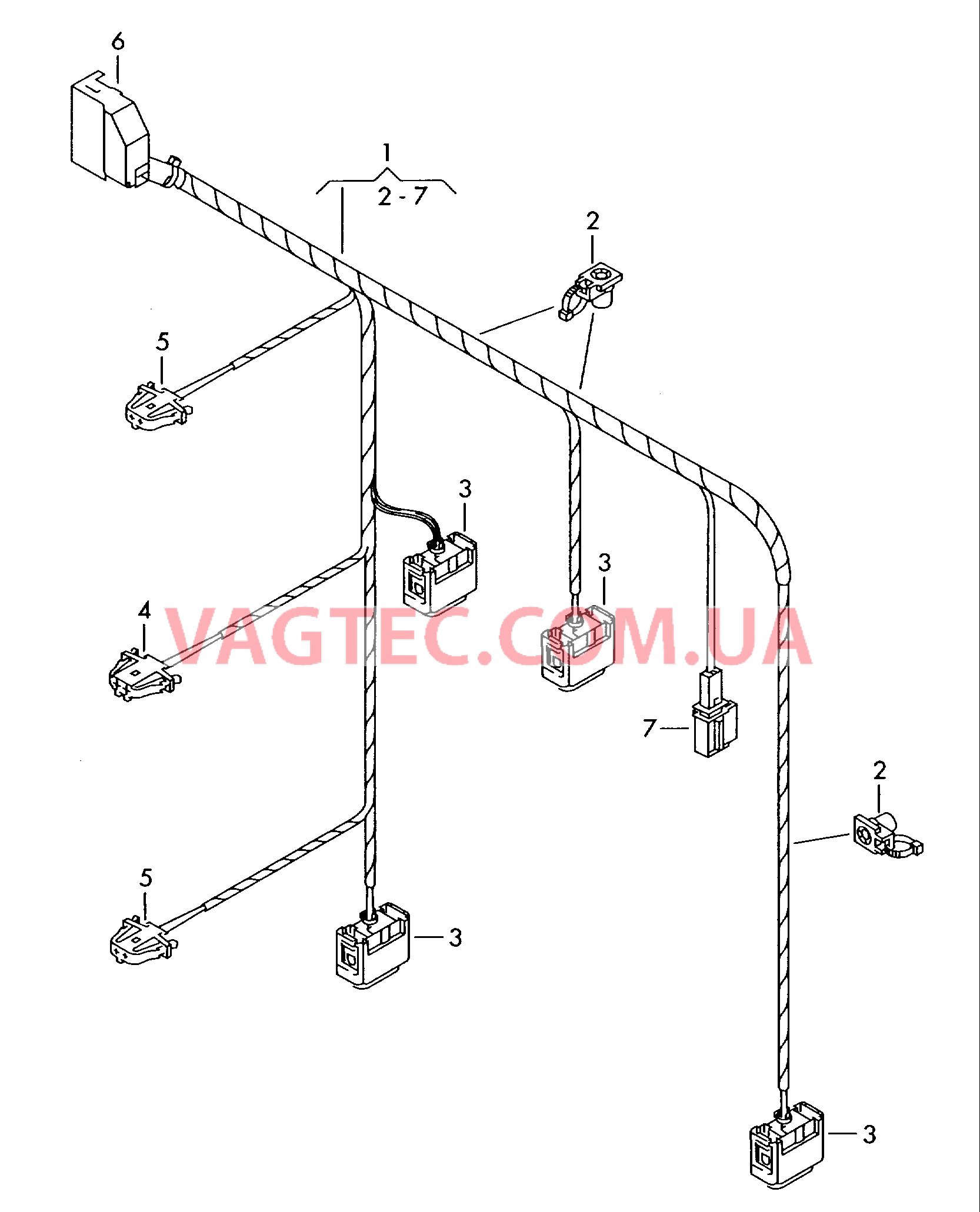 Жгут проводов климат.установк. с электронным управлением  для VOLKSWAGEN Polo 2004