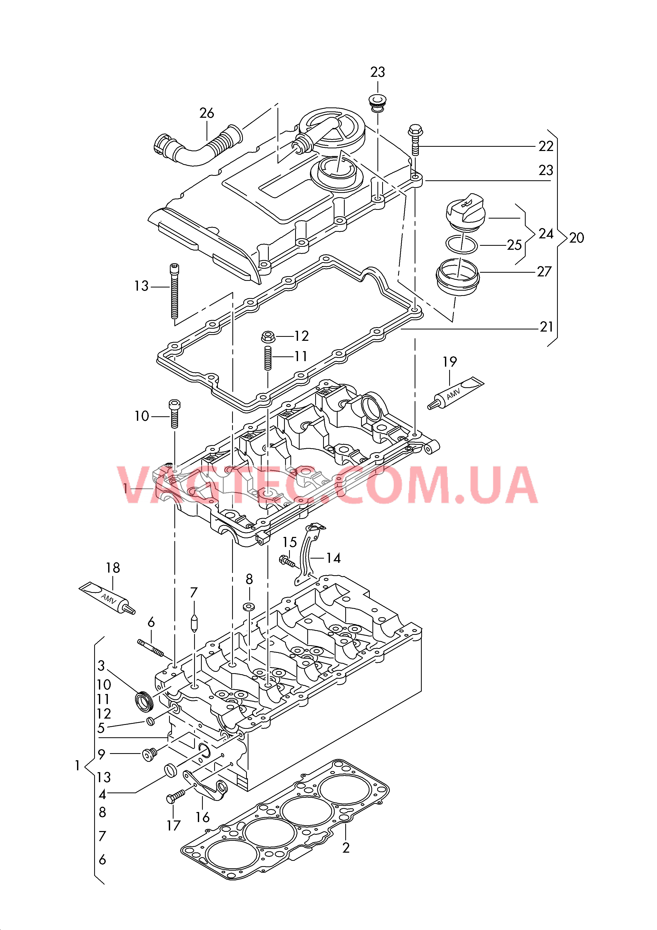 Головка блока цилиндров Крышка ГБЦ  для SEAT Exeo 2013