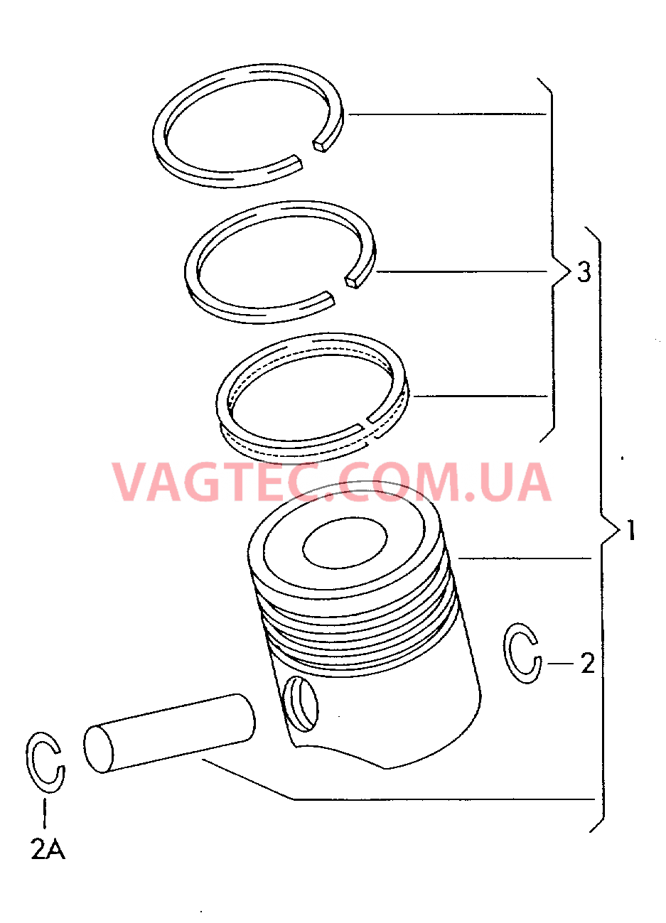 Поршень Поршневое кольцо  для VOLKSWAGEN PACC 2009