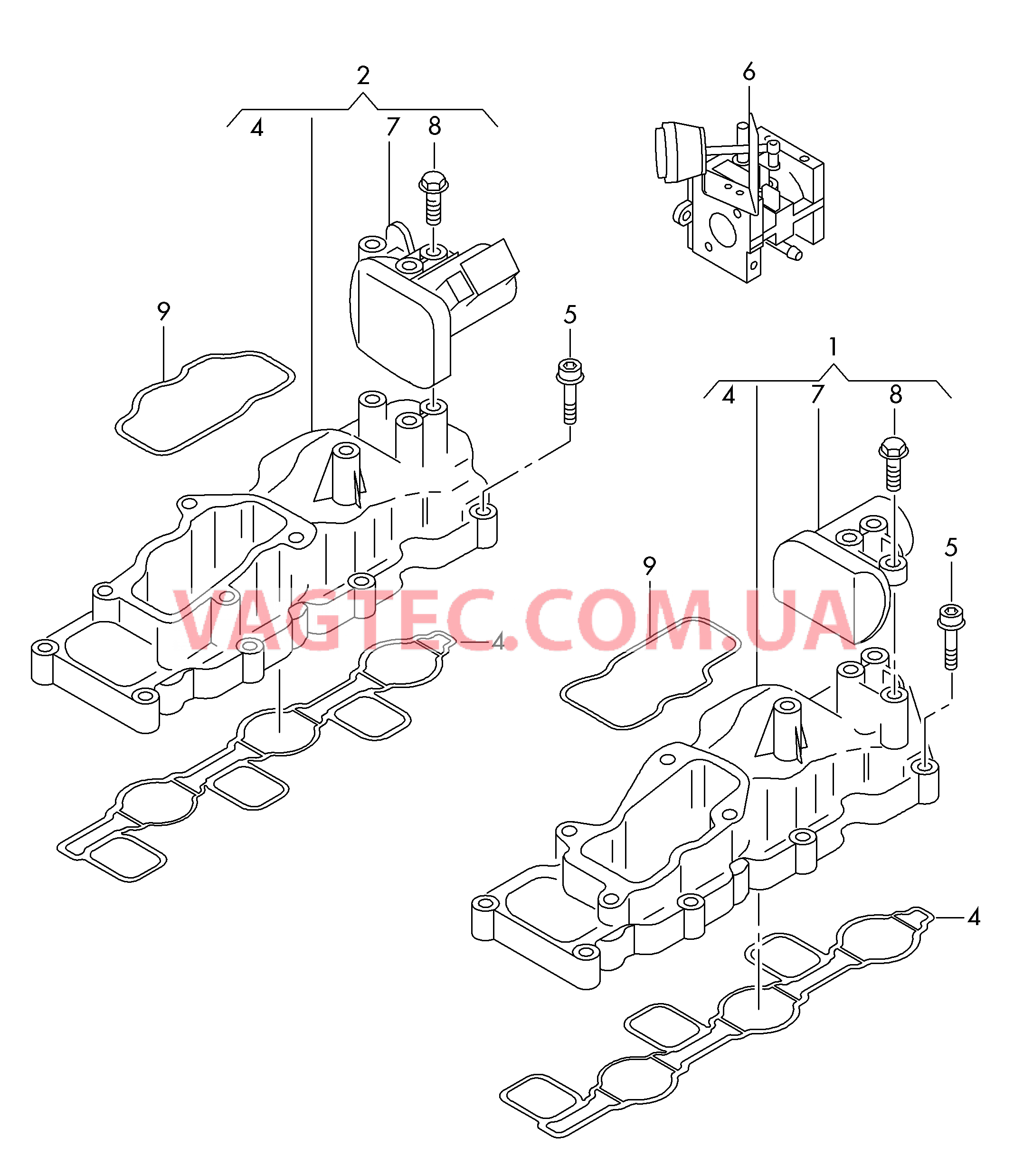 Патрубок впускного тракта  для AUDI A4Q 2008-1