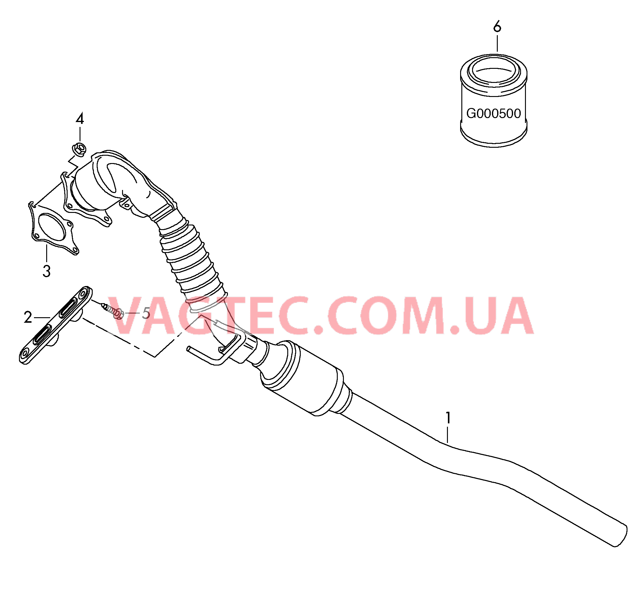 Труба выпуска ОГ с нейтрализат  для VOLKSWAGEN Scirocco 2015