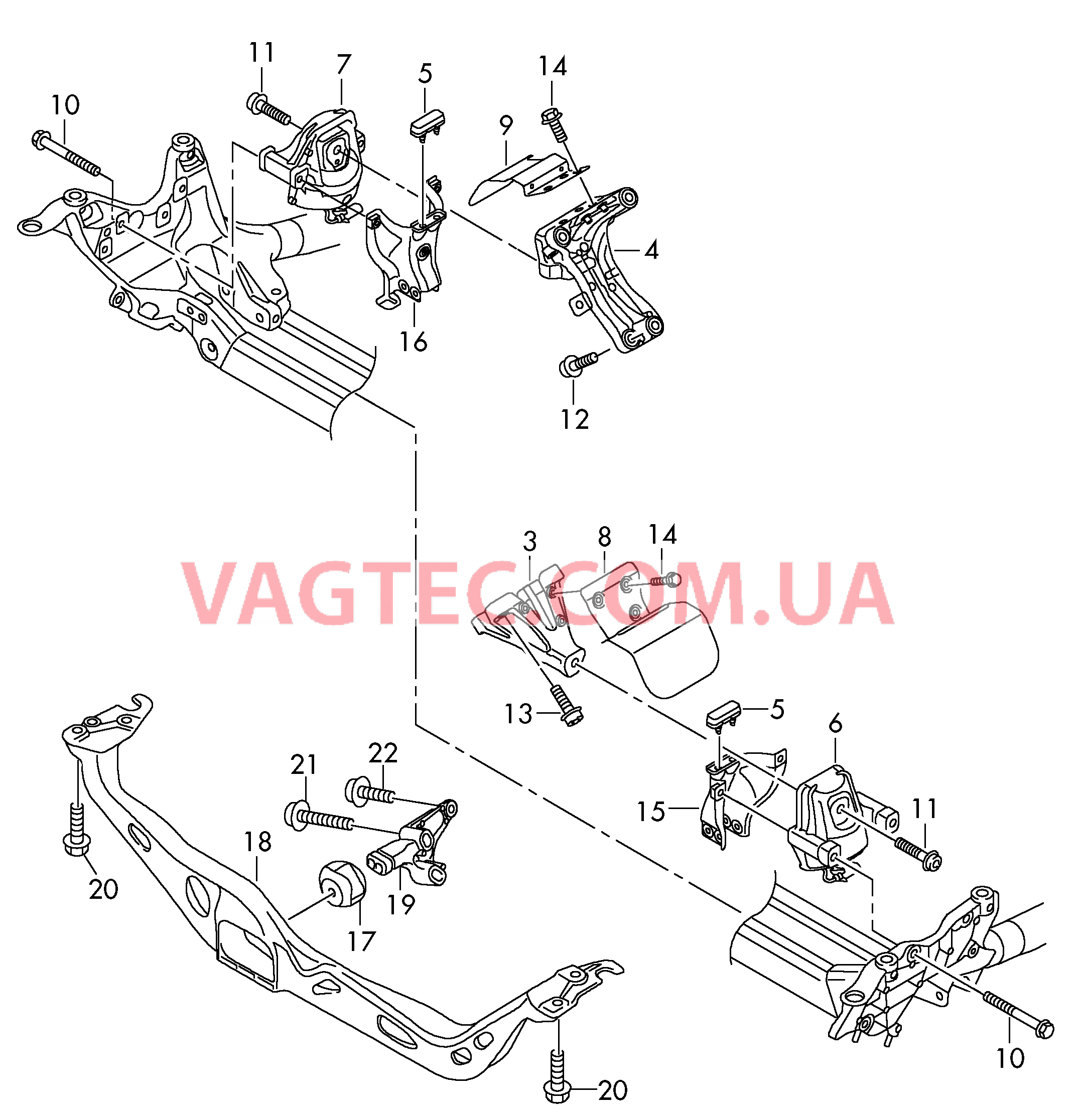 Детали крепежные для двигателя  для AUDI A4 2015