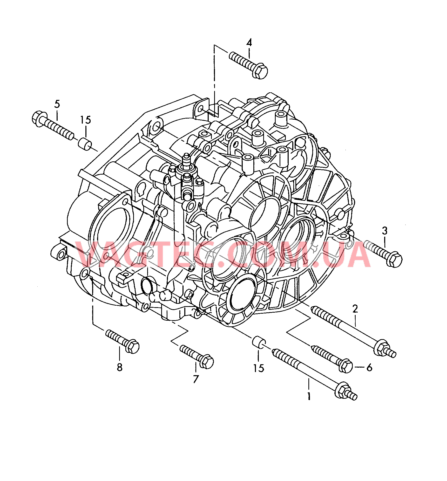 Детали крепления для двигателя и КП  6-ступ. механическая КП для полного привода  для VOLKSWAGEN Tiguan 2011