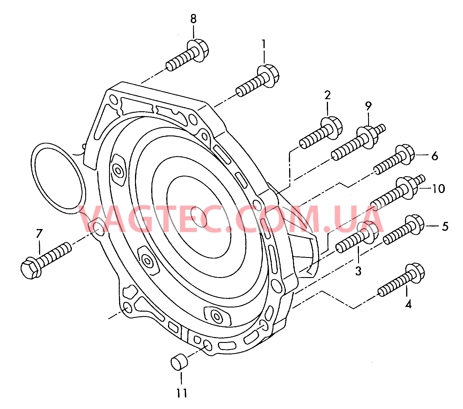 Детали крепления для двигателя и КП  для 6-ступенчатой АКП  для AUDI Q3 2012
