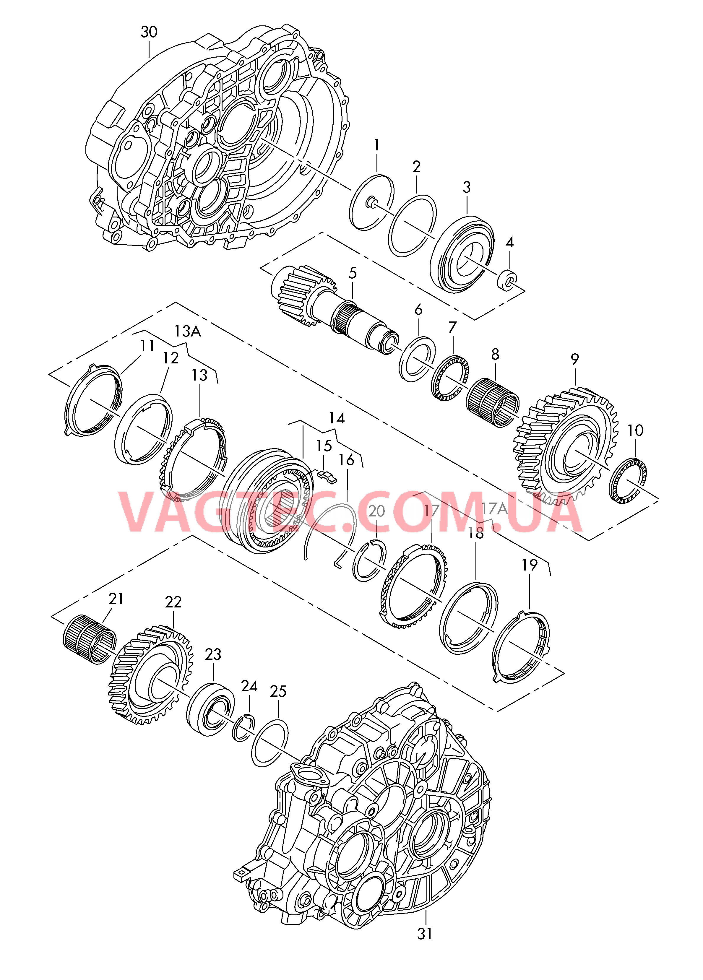 КолEса и валы Ведомый вал для 6-ступен. механической КП Полный привод  для SEAT Alhambra 2015