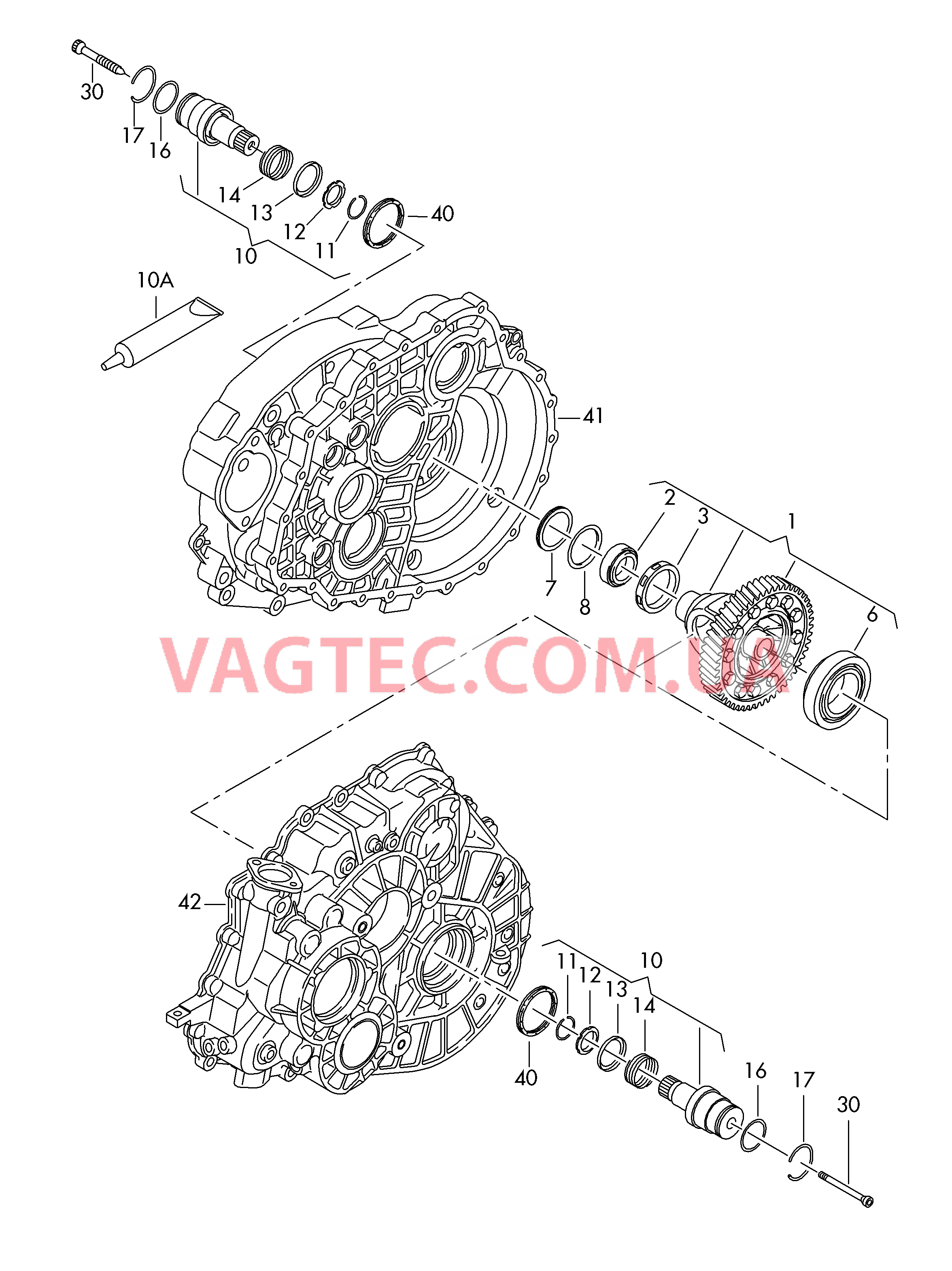 Дифференциал Полуосевой вал 6-ступ. механическая КП  для AUDI Q3 2014