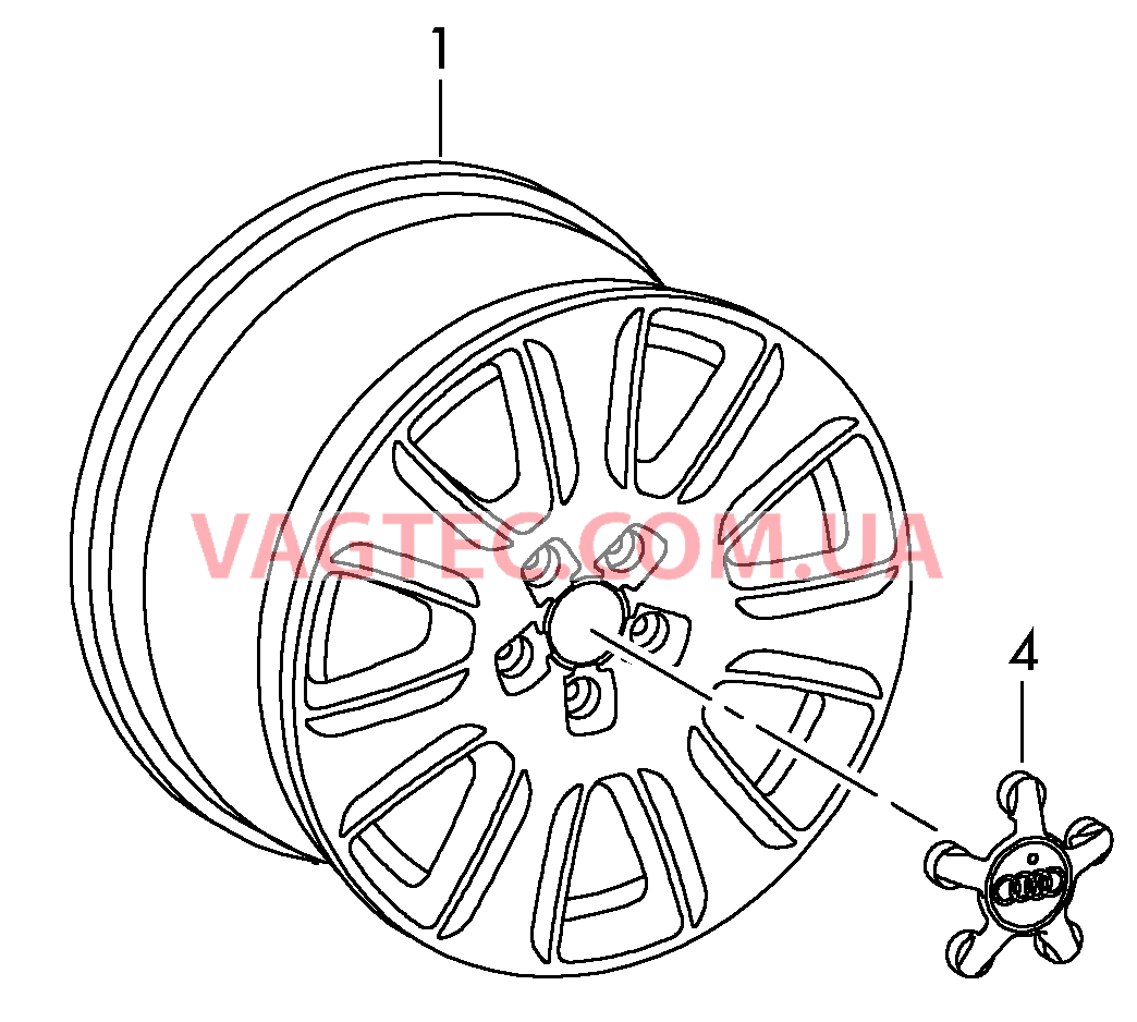 Алюминиевый диск Колпак колеса  для AUDI Q3 2017